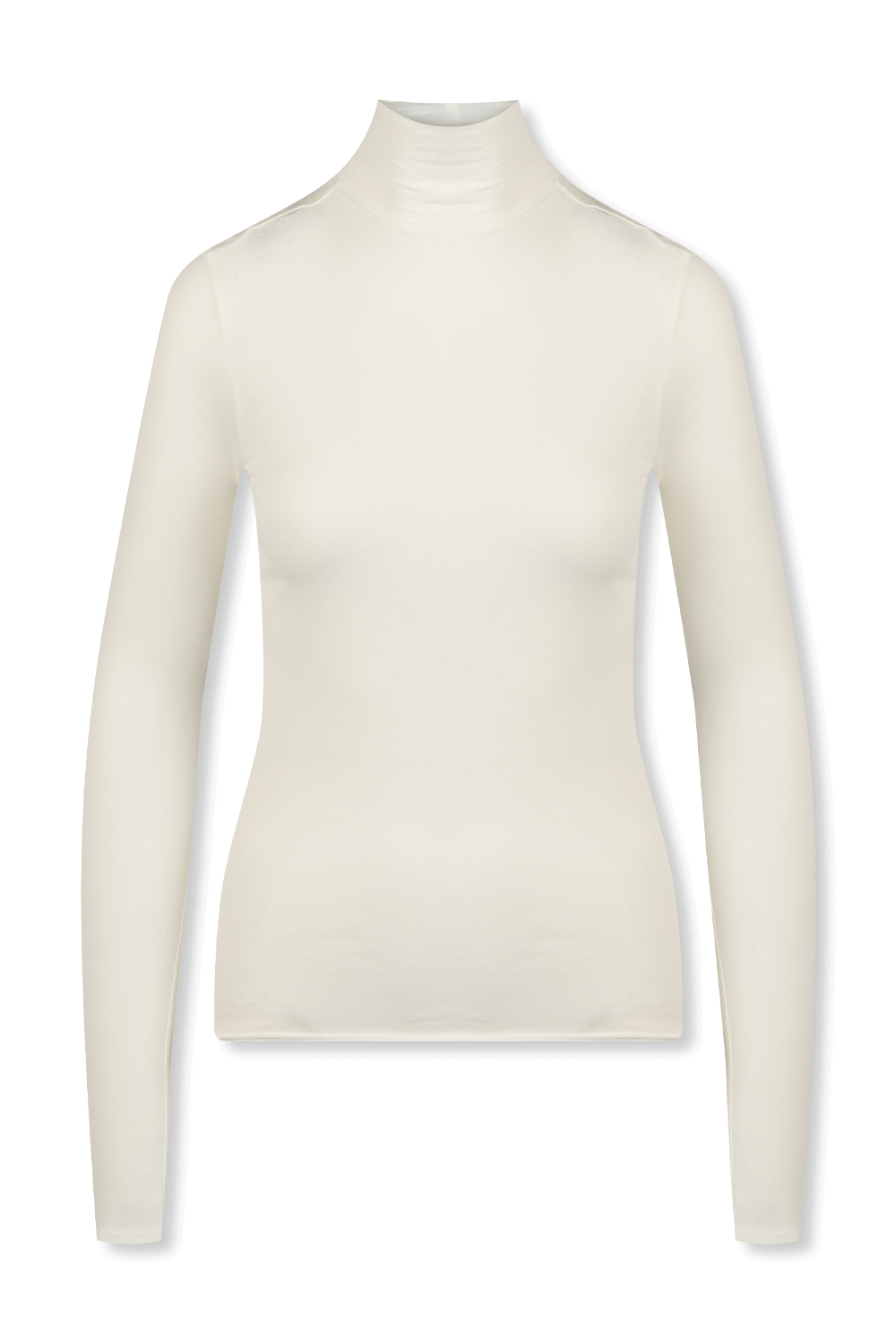 תמונה קידמית של Gaia Jersey Turtleneck in White