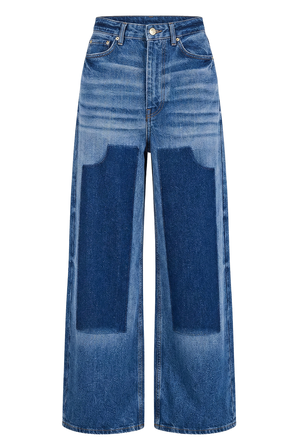 תמונה קידמית של מכנסי ג&rsquo;ינס באגי