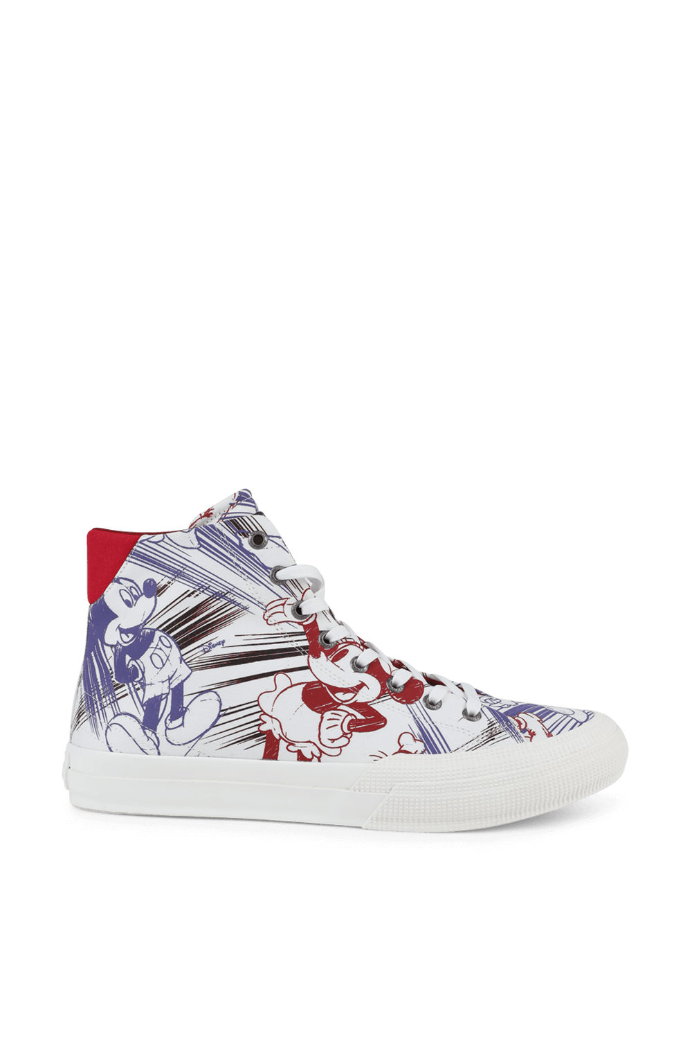תמונה קידמית של טומי הילפיגר X דיסני סניקרס גבוהות
