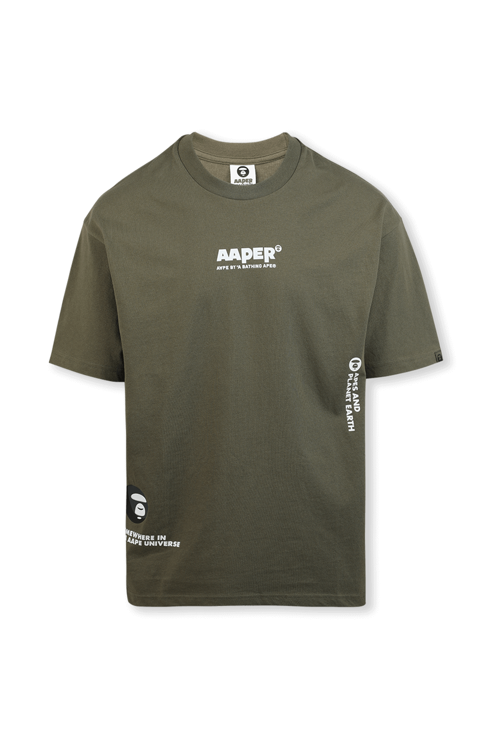 תמונה קידמית של Somewhere Print Straight Tshirt in Green