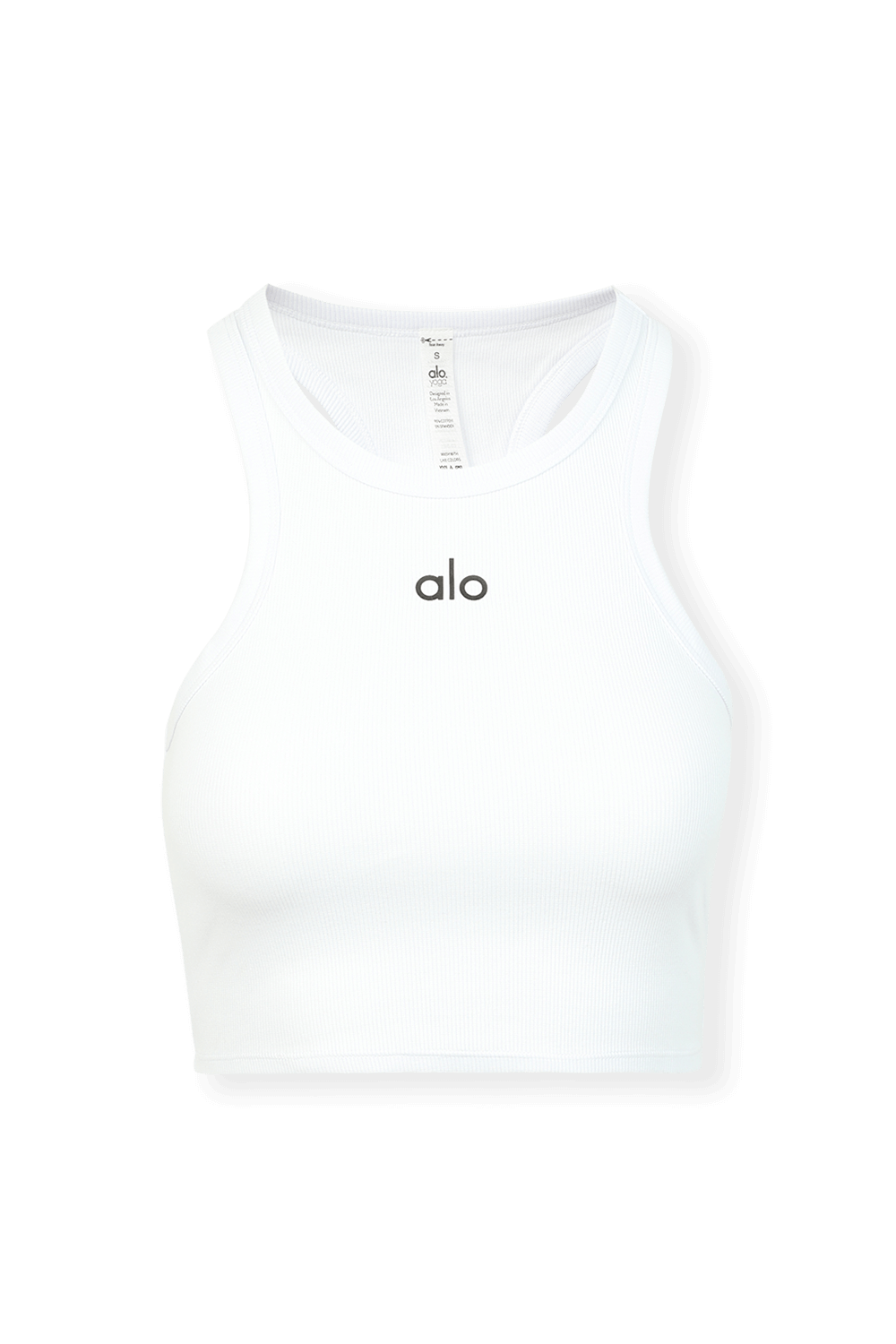 תמונה קידמית של Aspire Rib Tank Top in White