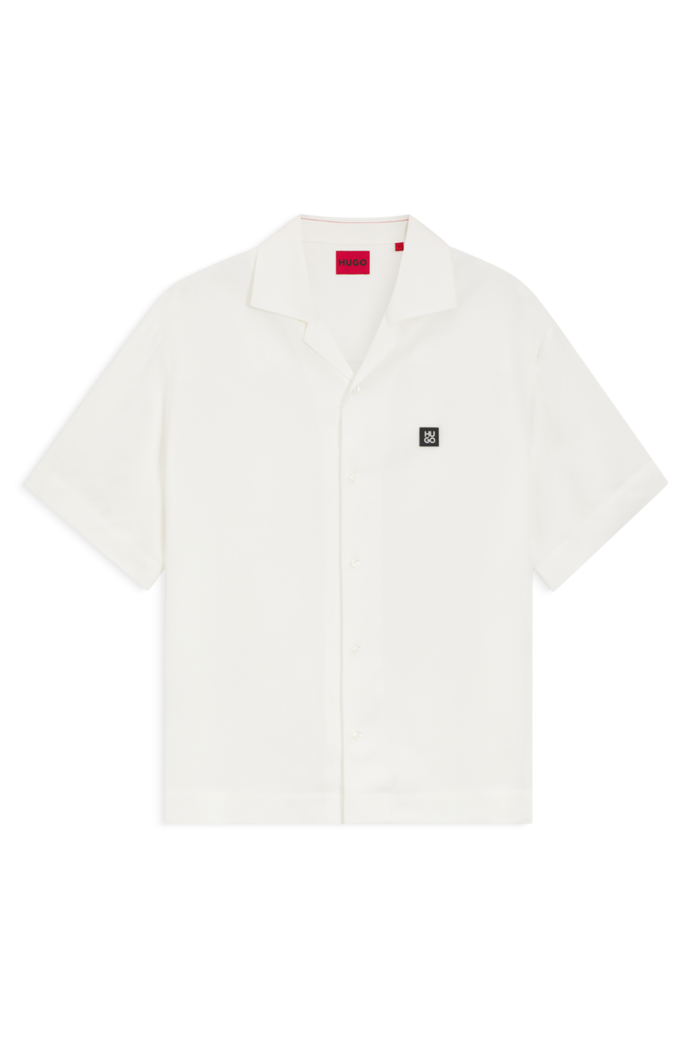 תמונה אחורית של חולצה מכופתרת קצרה