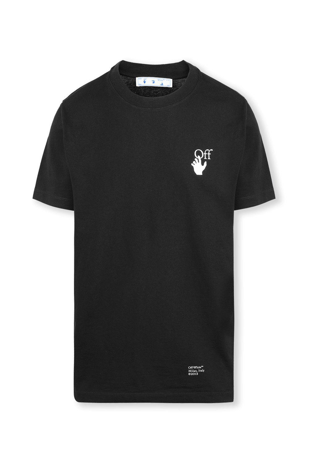 תמונה קידמית של חולצת לוגו חיצים בשחור