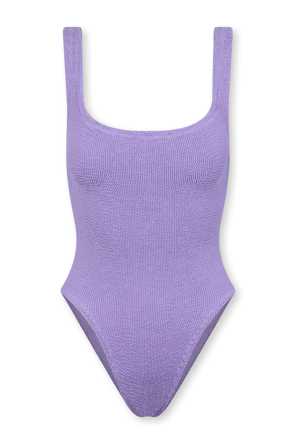 תמונה קידמית של בגד ים שלם עם מחשוף גב בגוון סגול לילך