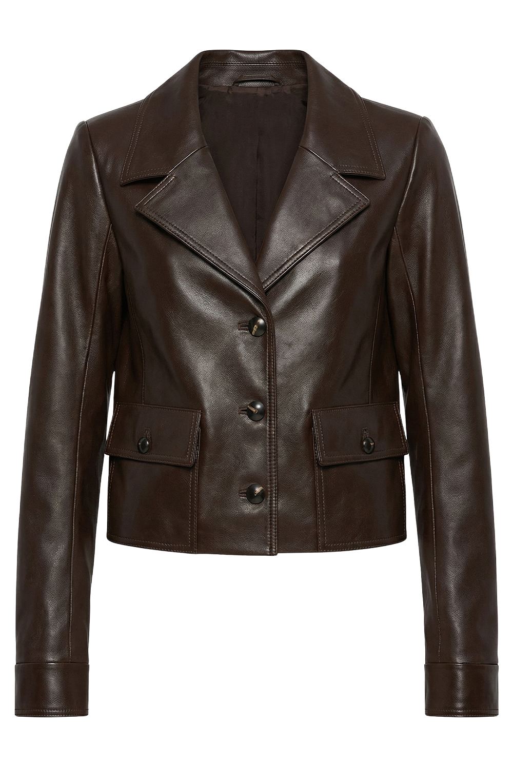 תמונה קידמית של ז'קט עור