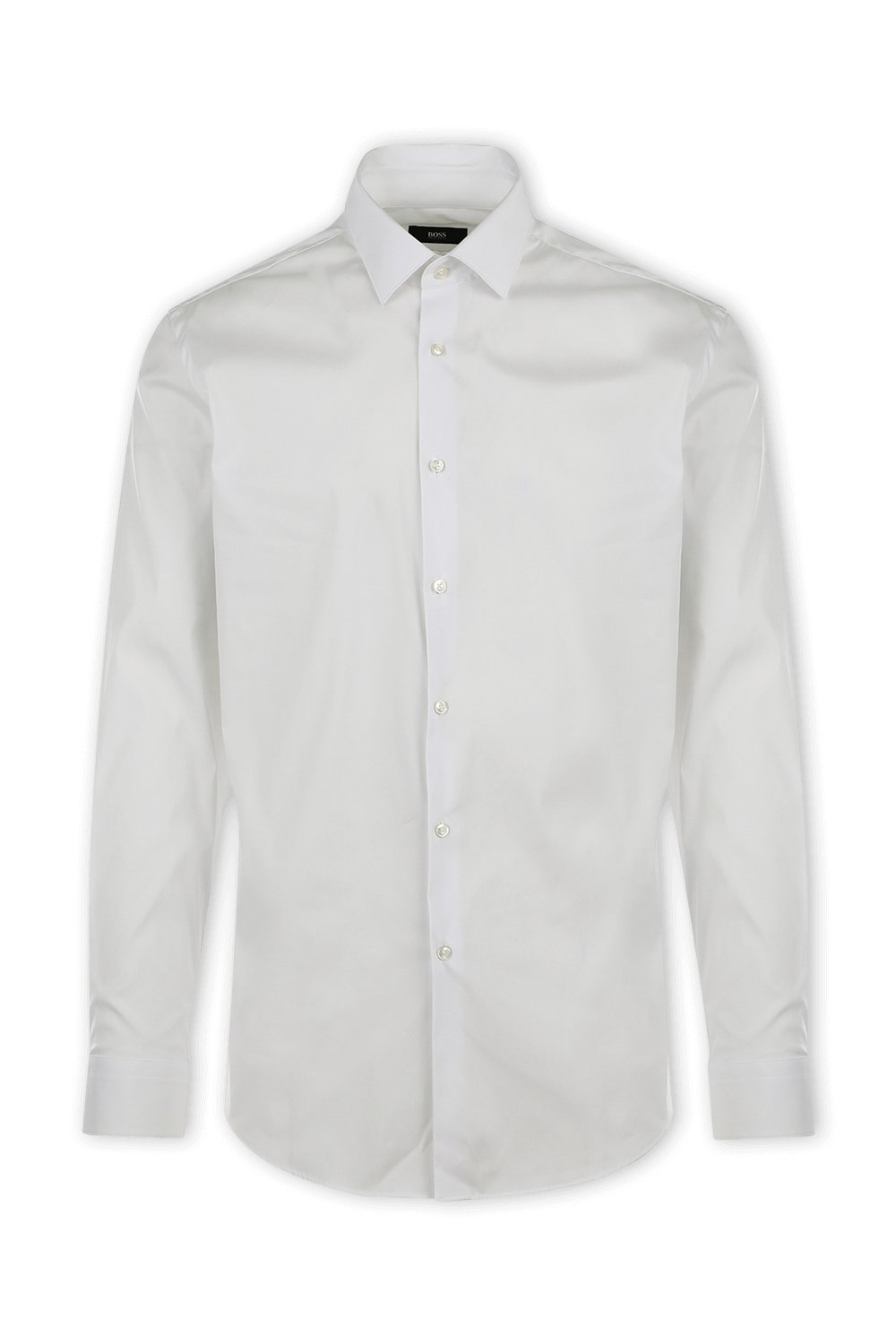 חולצה מכופרת לבנה בגזרת סלים BOSS