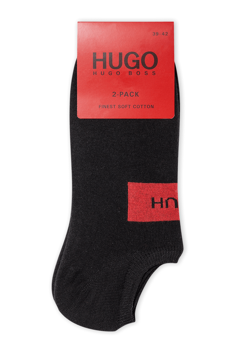תמונה אחורית של Cotton Ankle Black Socks