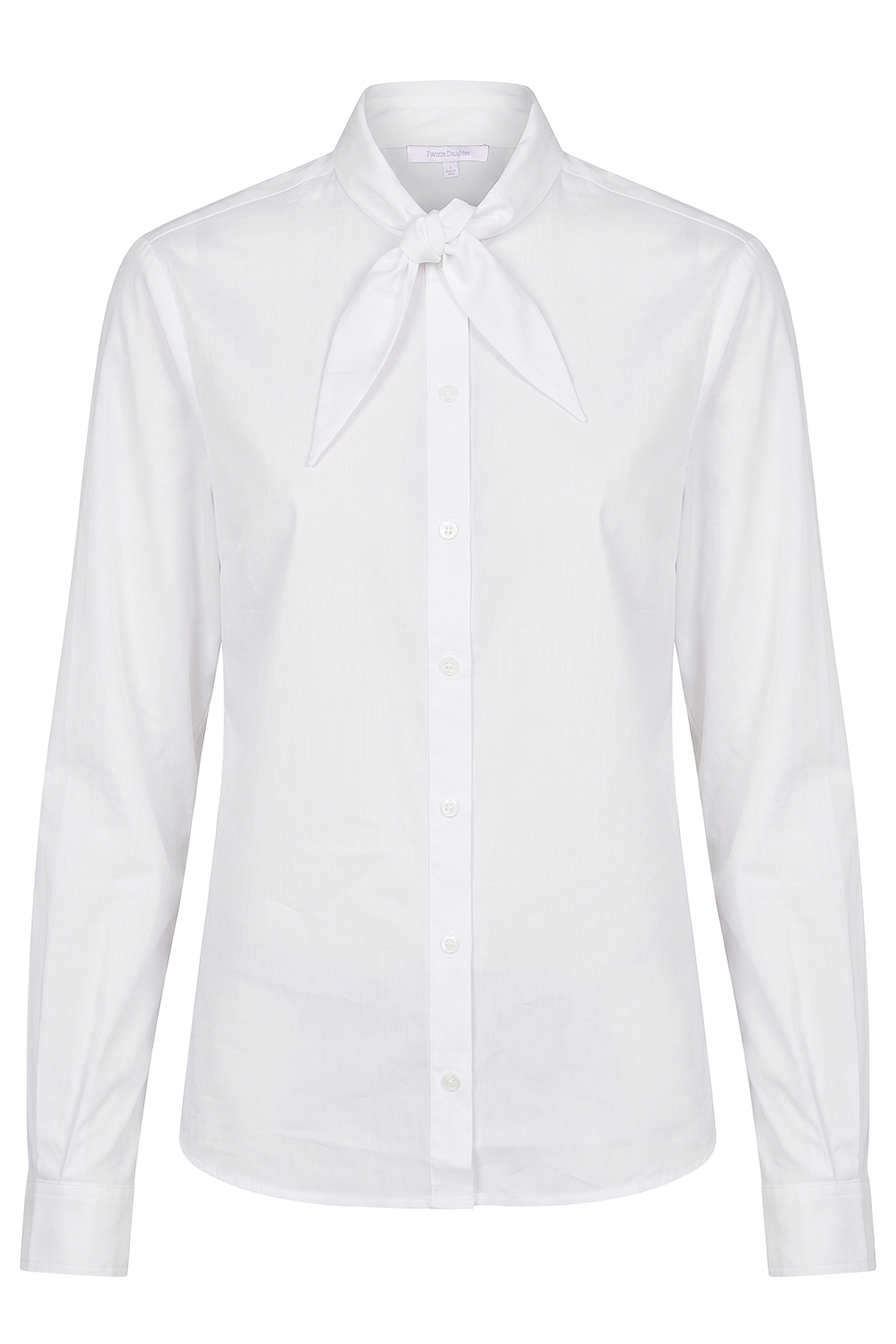 תמונה קידמית של חולצה מכופתרת קשירה