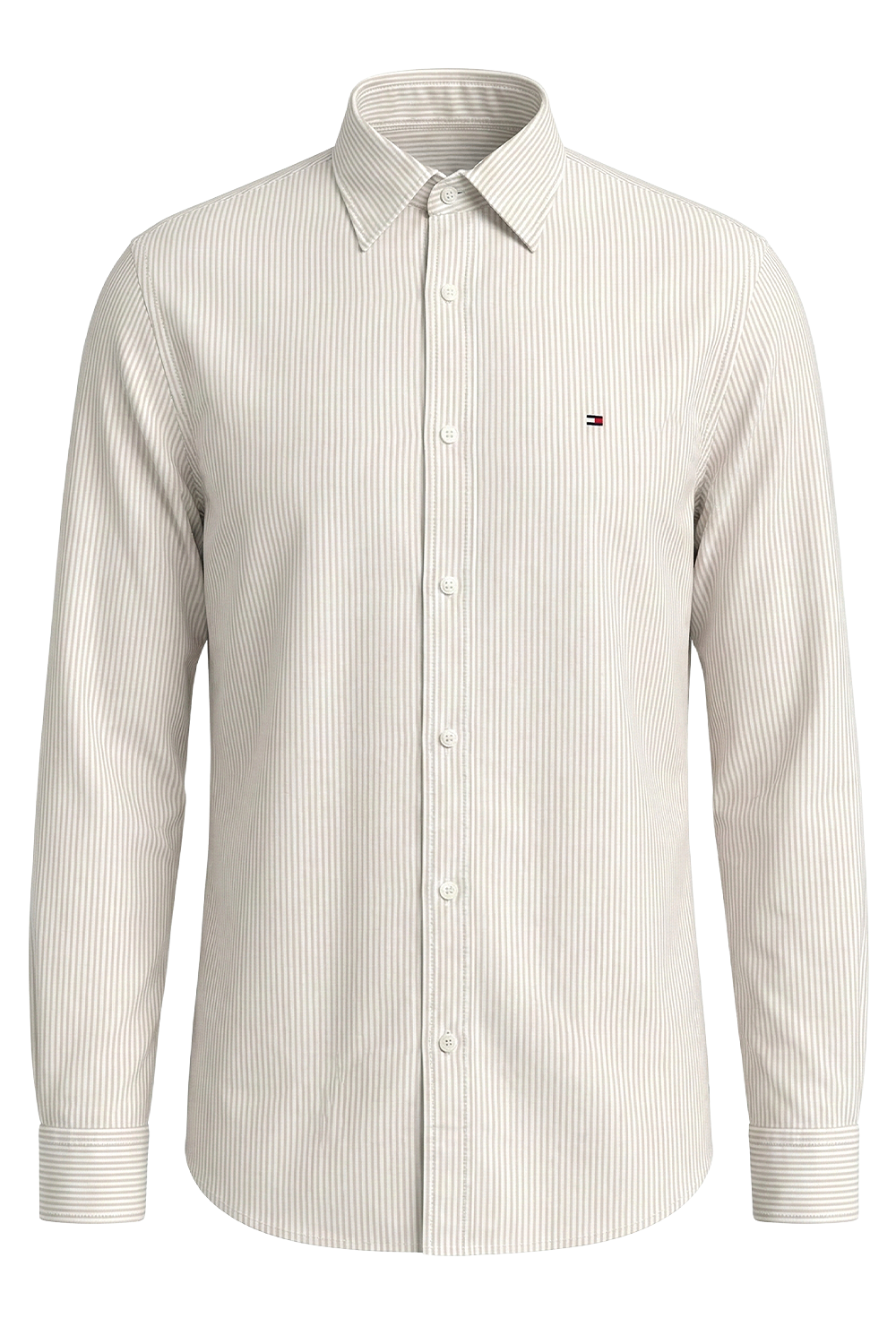 תמונה קידמית של חולצה מכופתרת פסים