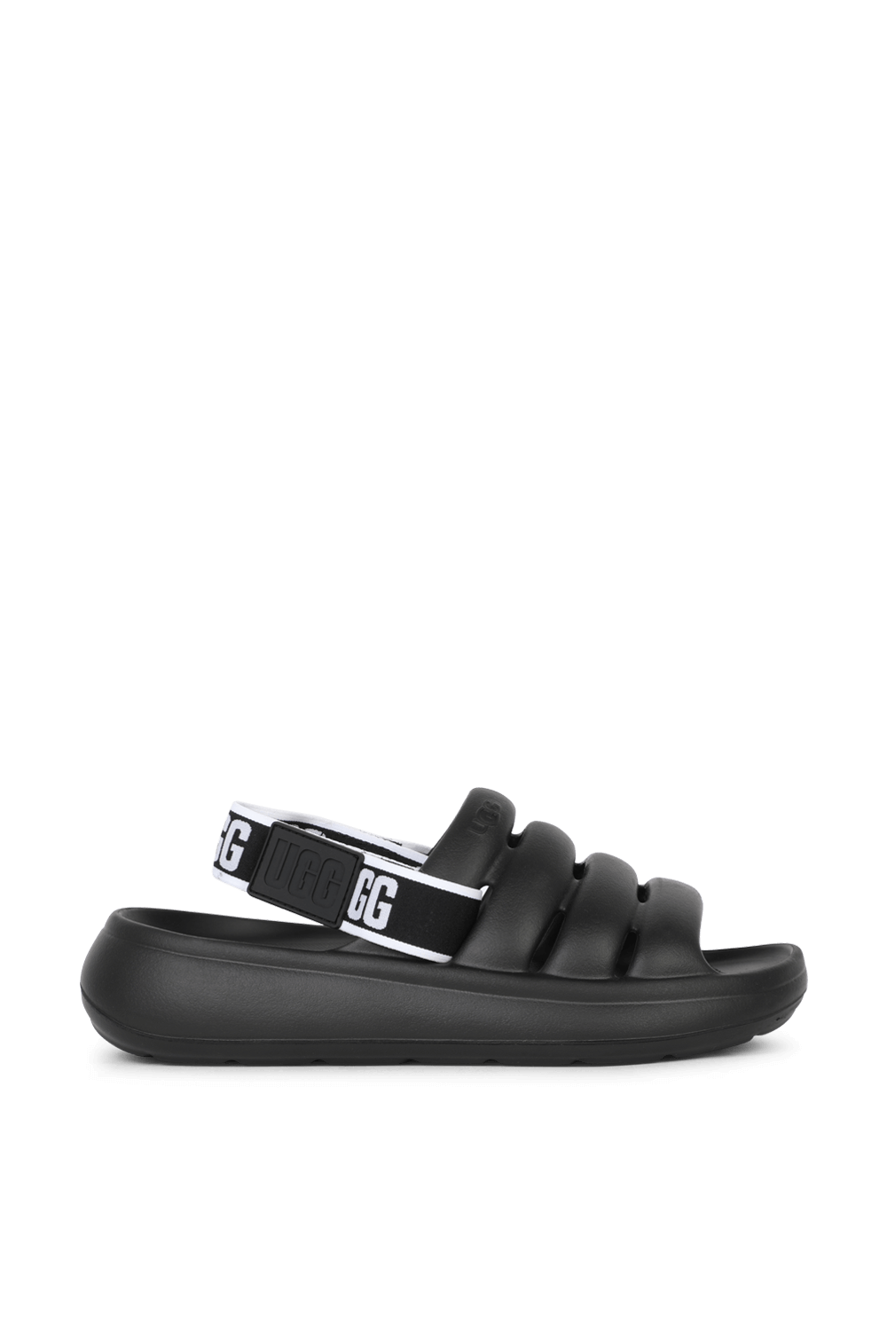 תמונה קידמית של סנדלי ספורט יה שחורים