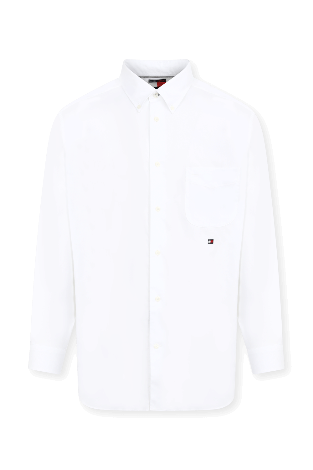 תמונה קידמית של טומי הילפיגר X שון מנדס חולצת אוקספורד מכופתרת