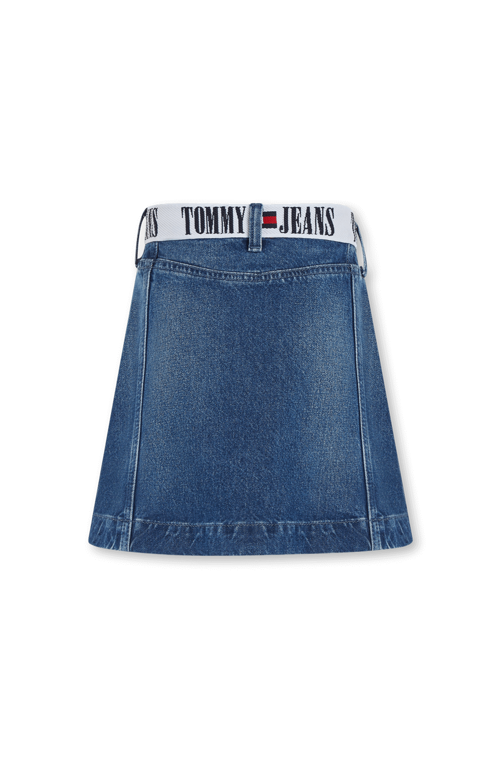 תמונה אחורית של חצאית ג`ינס קצרה - גילאי 8-16