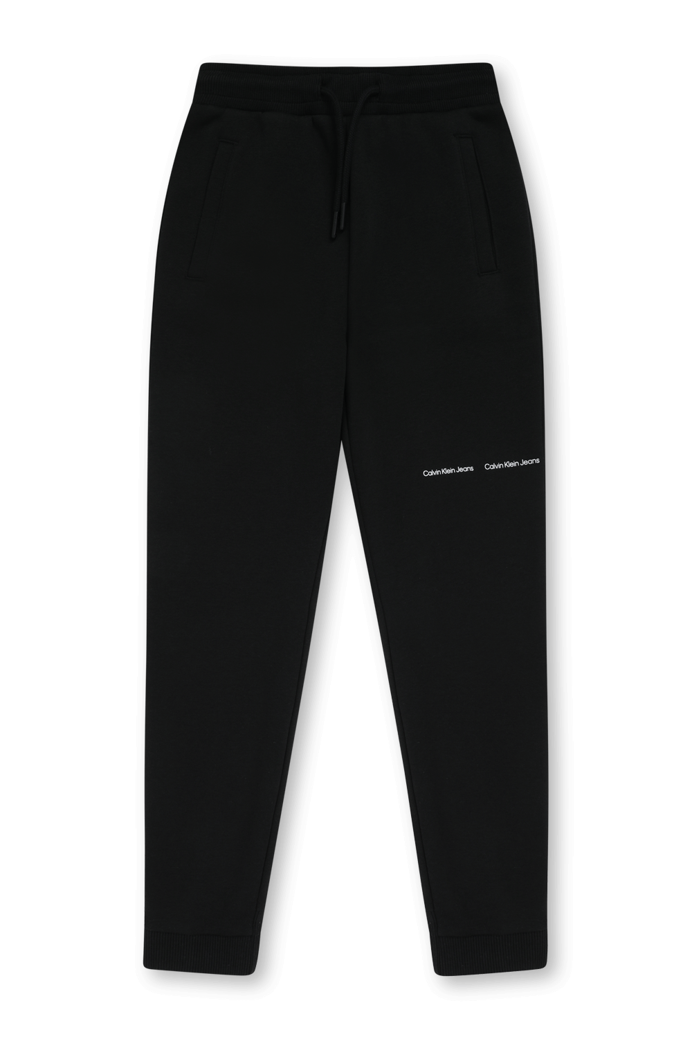 גילאי 4-16 מכנסי טרנינג שחורים עם שורת לוגו CALVIN KLEIN