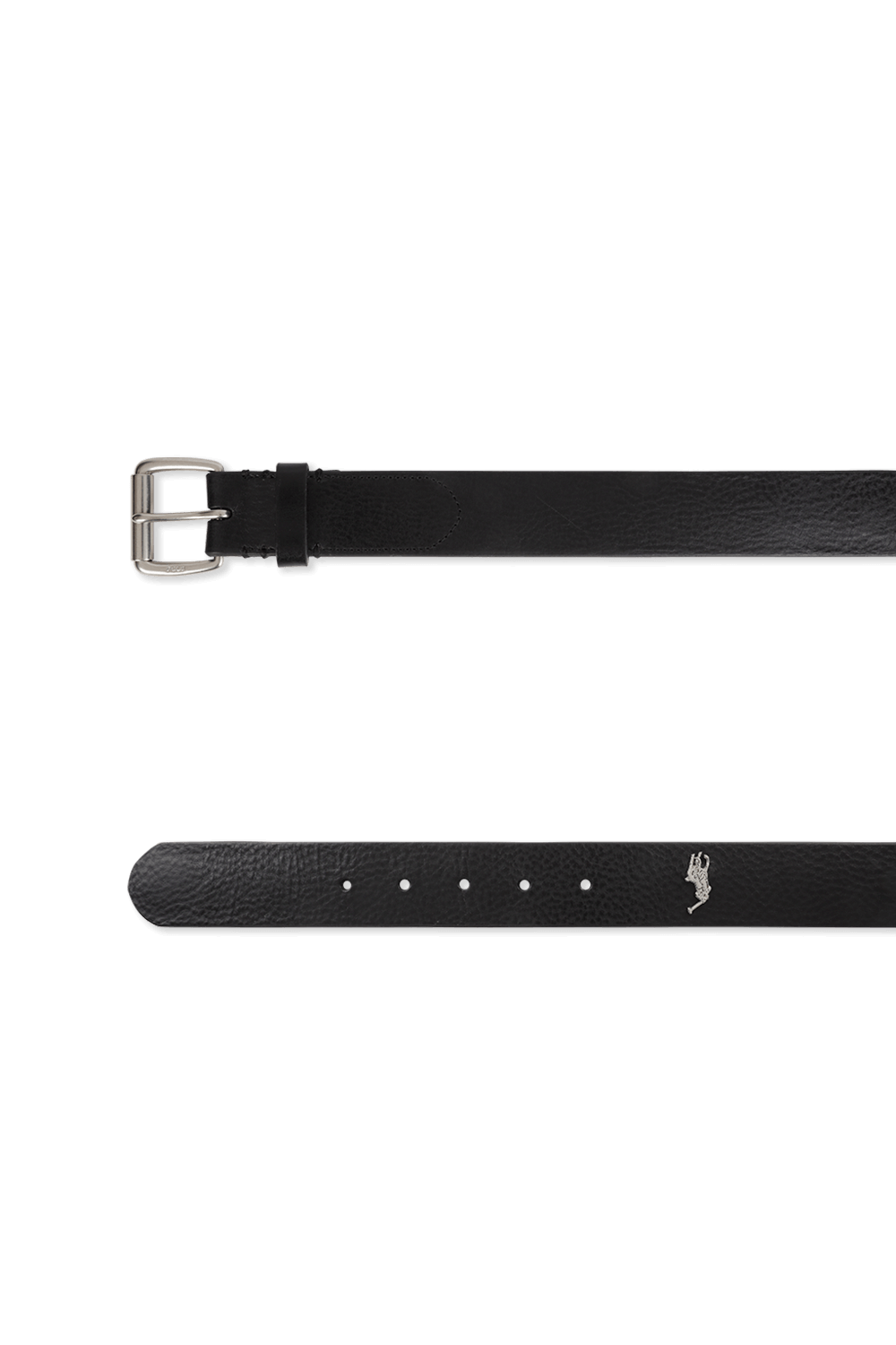 תמונה אחורית של Polo Player Leather Belt in Black