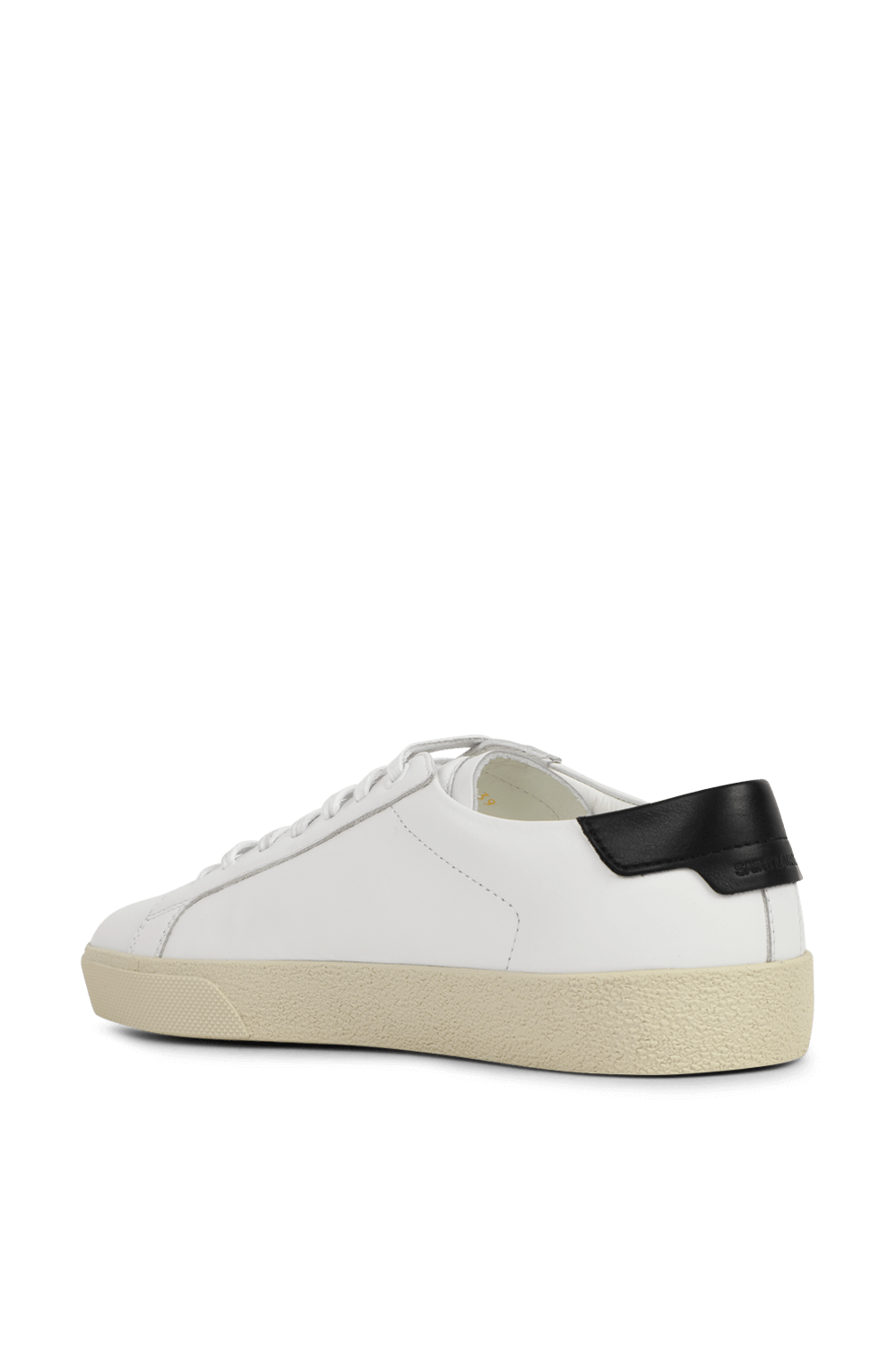 Court Classic Embroidered Sneakers in White Leather image number null SAINT LAURENT