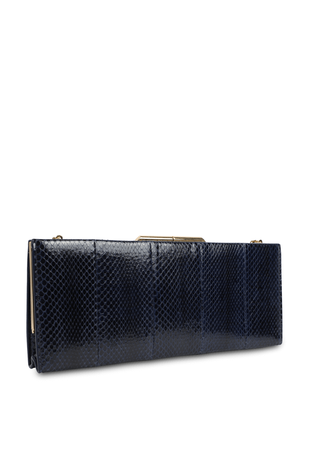 תמונה אחורית של תיק פאוץ' מעור קרוקו