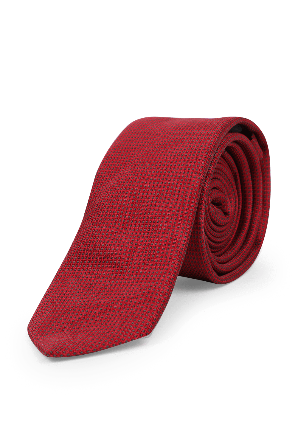 תמונה קידמית של Textured Silk Tie in Red