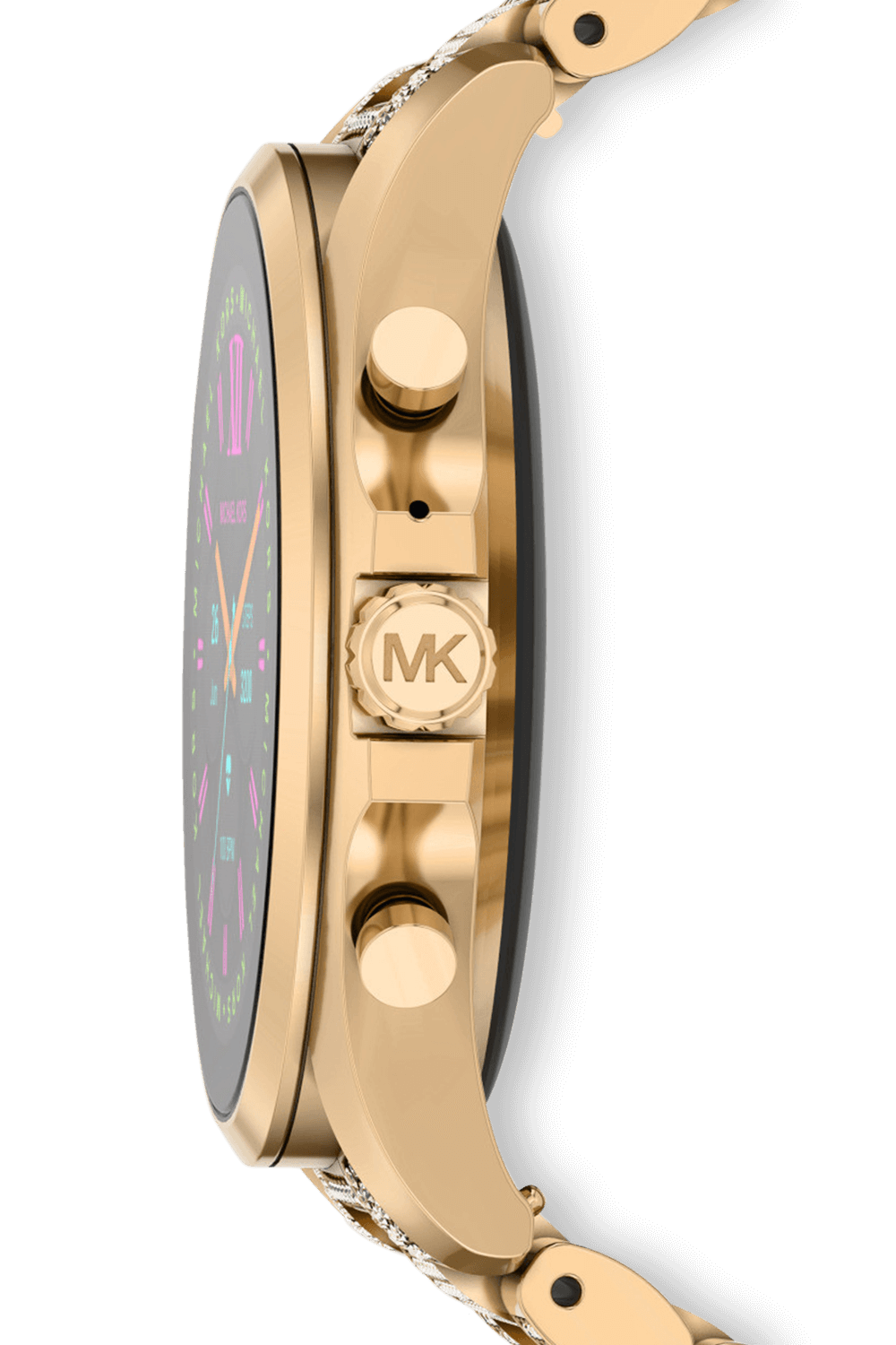 תמונת תקריב של שעון חכם דור 6 קונקטד בגוון מוזהב