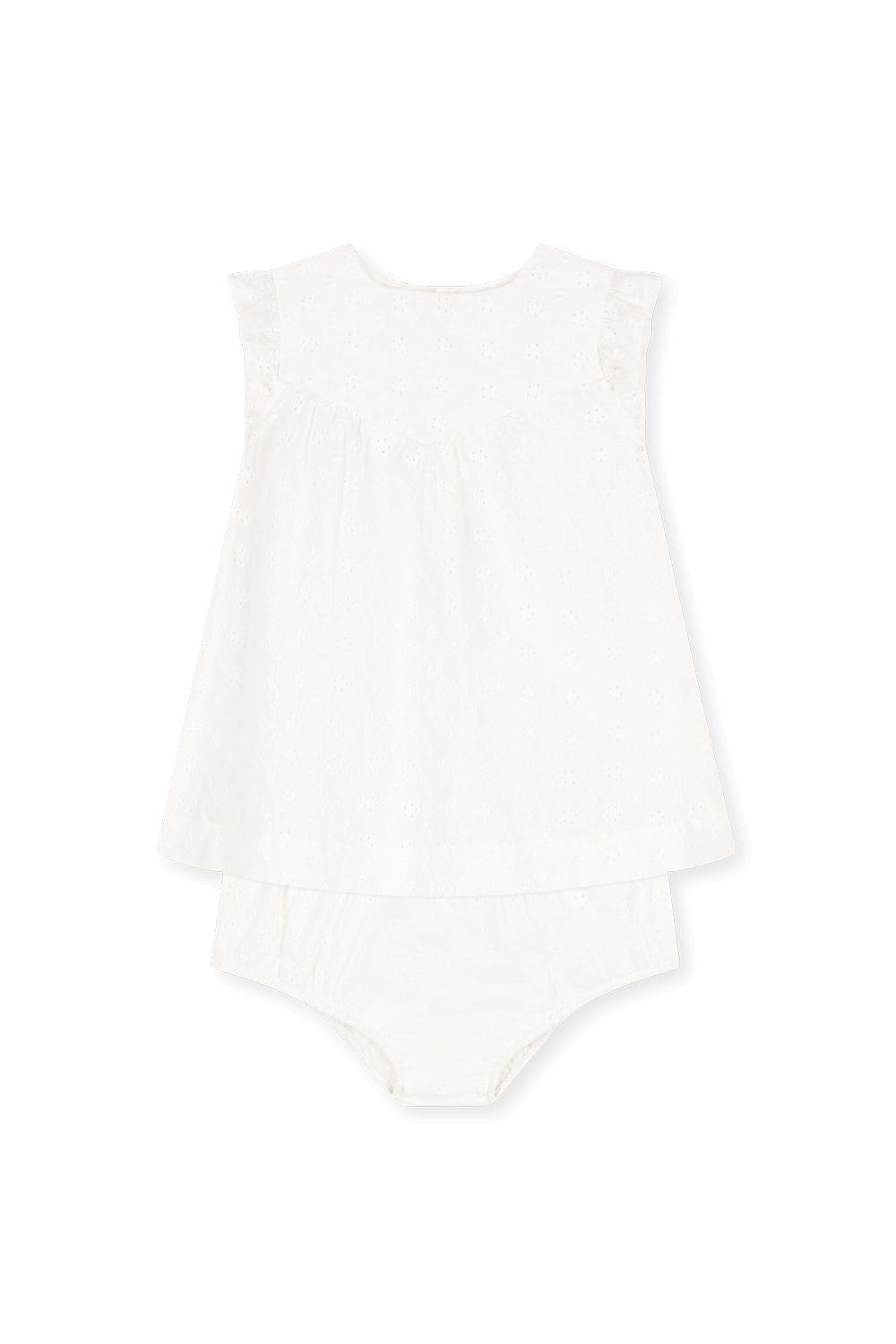 תמונה קידמית של סט שמלת תחרה ותחתונים - גילאי 18-38 חודשים