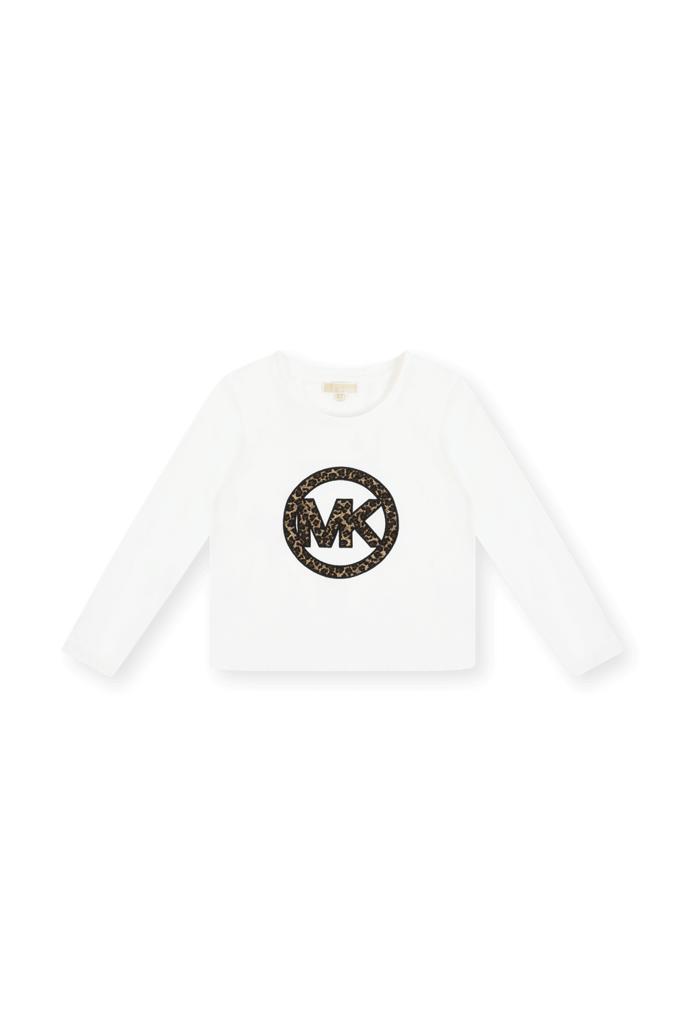 חולצת לוגו טי מכותנה עם שרוולים ארוכים - גיל 14 MICHAEL KORS KIDS