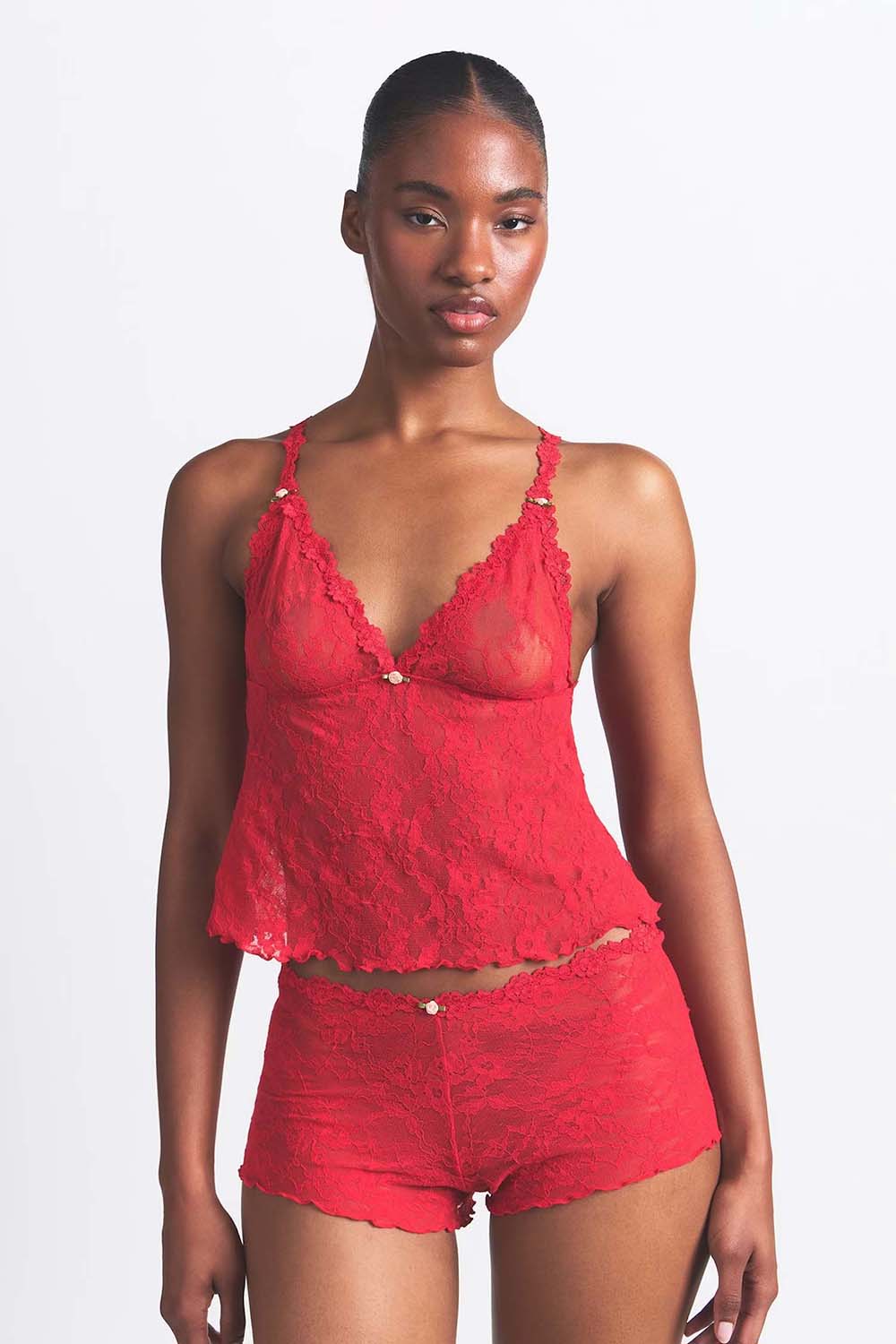 תמונת דוגמן קידמית של TRIANGLE CAMI AND SHORT SET