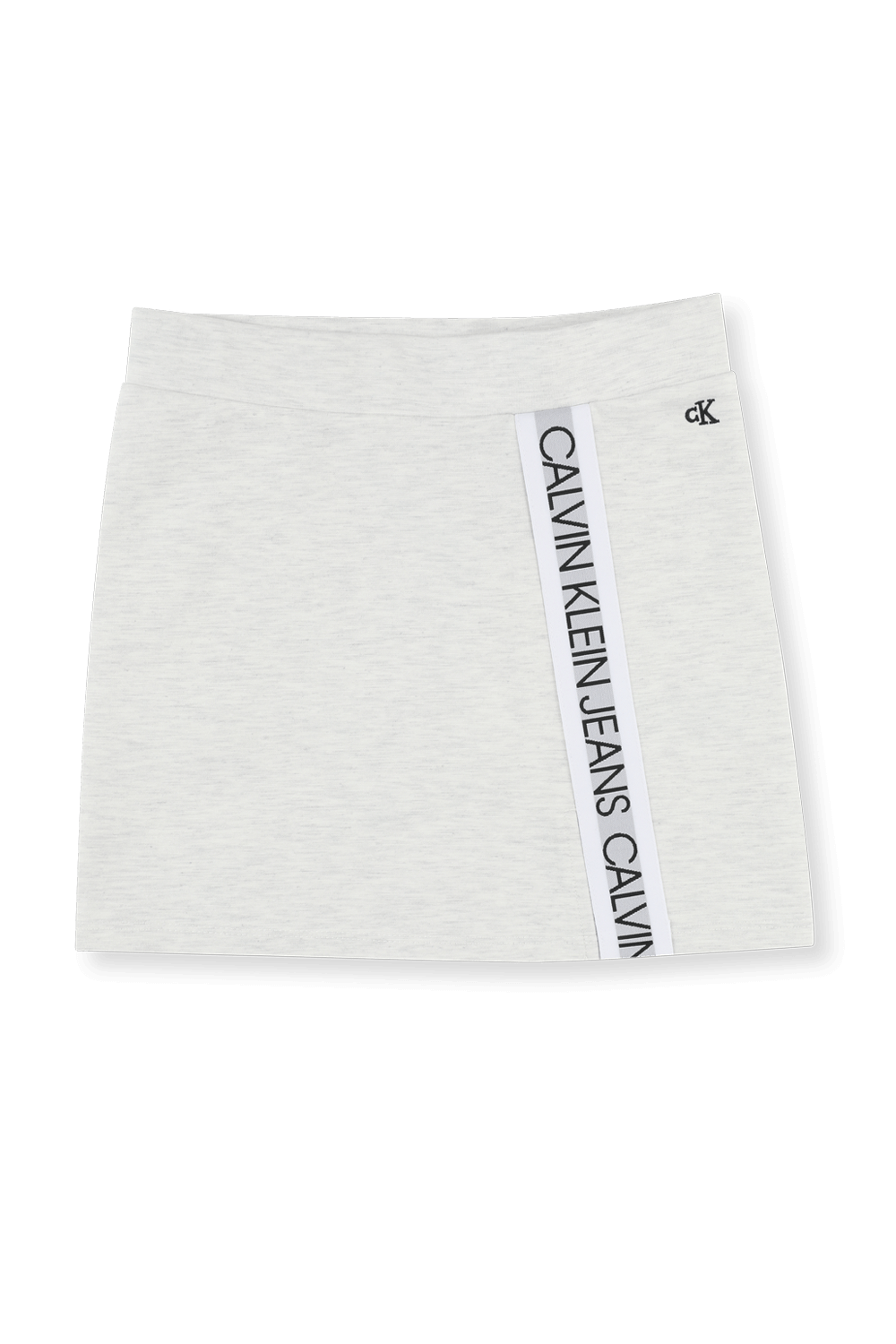 גילאי 4-16 חצאית מיני באפור בהיר עם סטרייפ לוגו CALVIN KLEIN