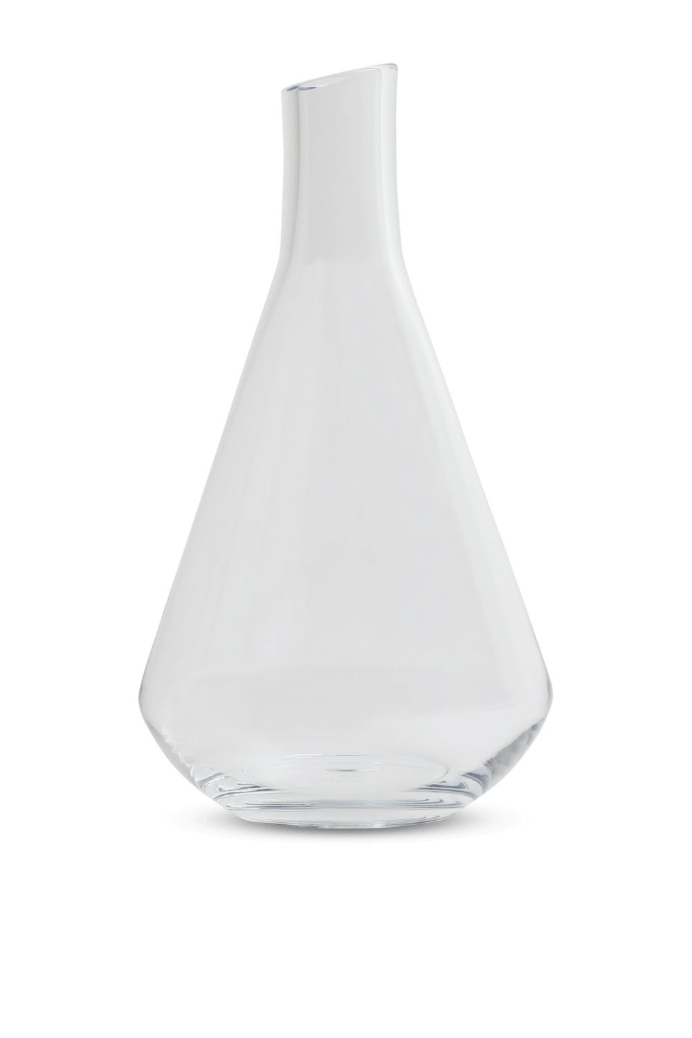 תמונה קידמית של בקבוק ליין מקריסטל שקוף