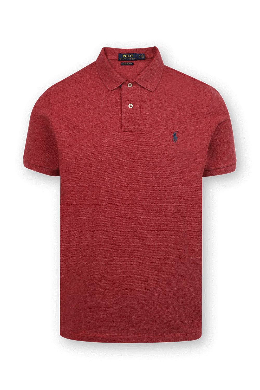 תמונה קידמית של Short Sleeve 2 Buttons Polo Shirt in Red