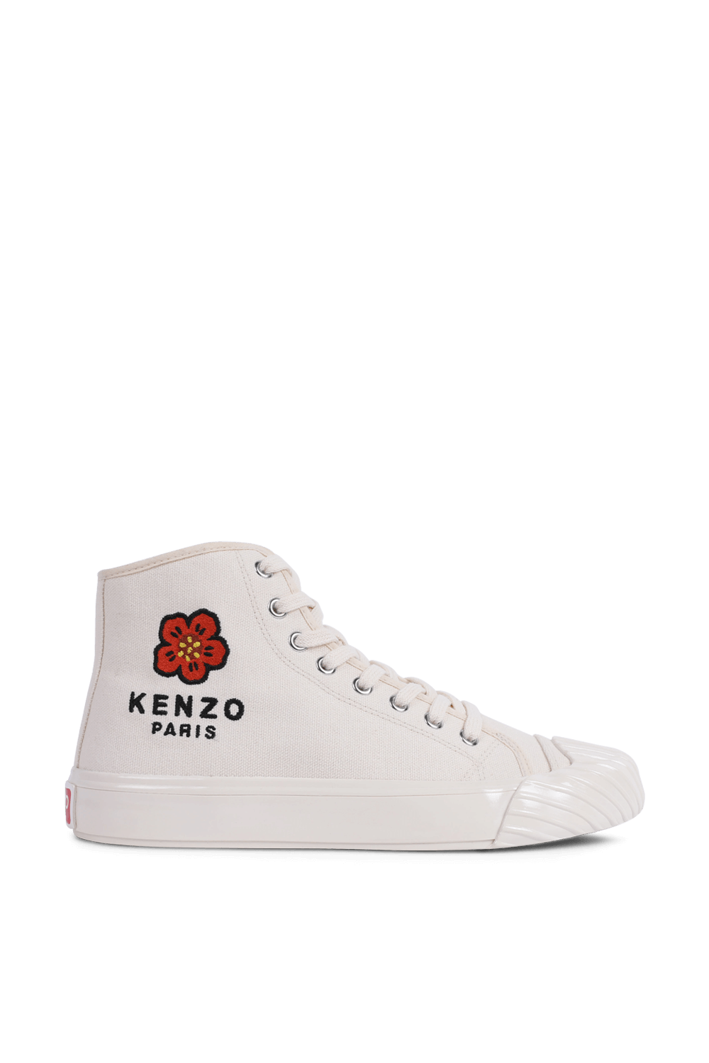 תמונה קידמית של נעלי סניקרס סקול עם רקמת פרח בוקה