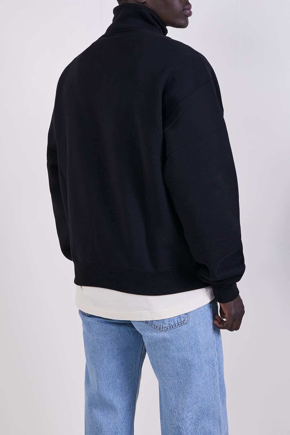 תמונת דוגמן אחורית של סווטשירט חצי רוכסן