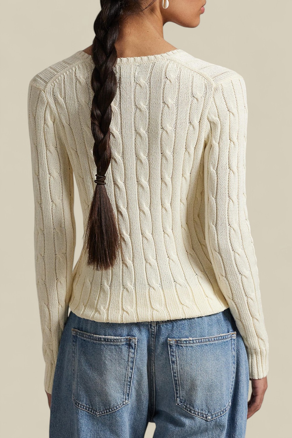 תמונת דוגמן אחורית של סריג כותנה