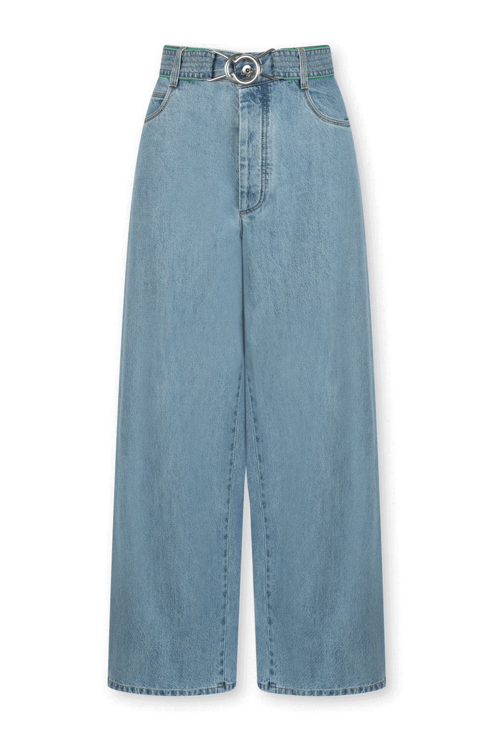 מכנסי ג'ינס כחולים בגזרה רחבה BOTTEGA VENETA