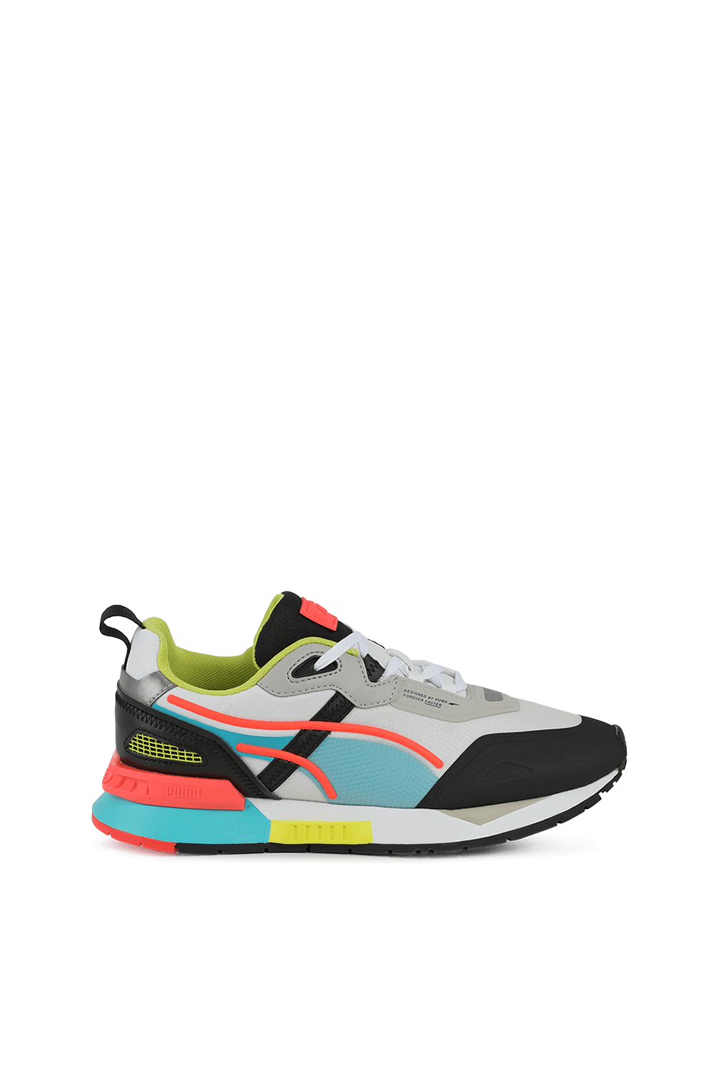 תמונה קידמית של Mirage Tech Sneakers in Black and Orange