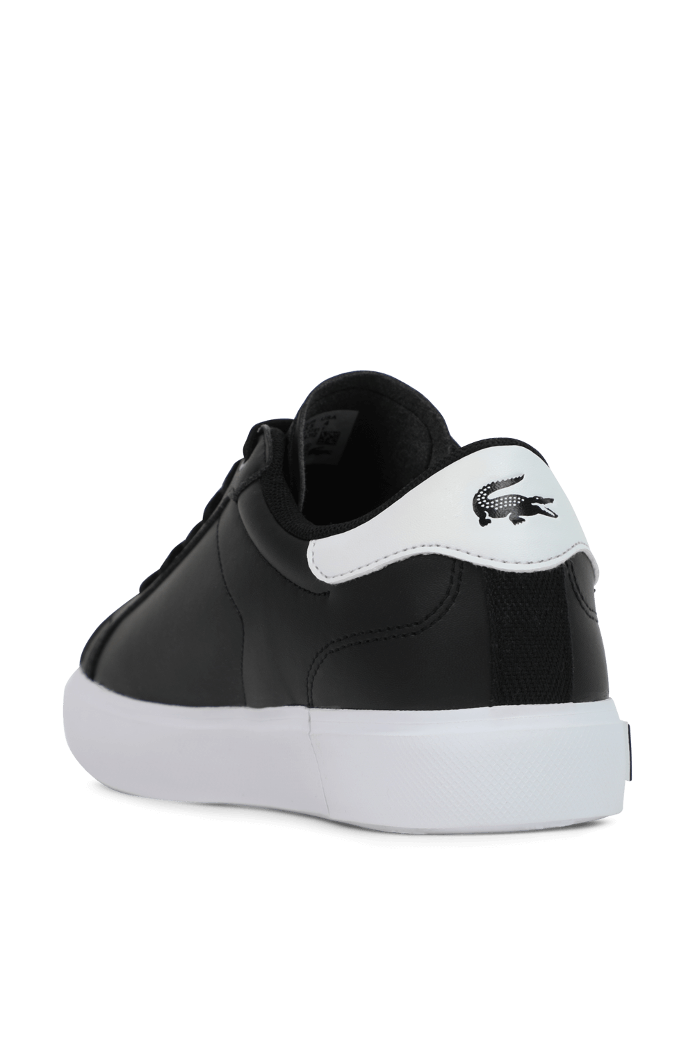 מידות 19-22 נעלי סניקרס שחורות עם נגיעות בגוון לבן LACOSTE KIDS