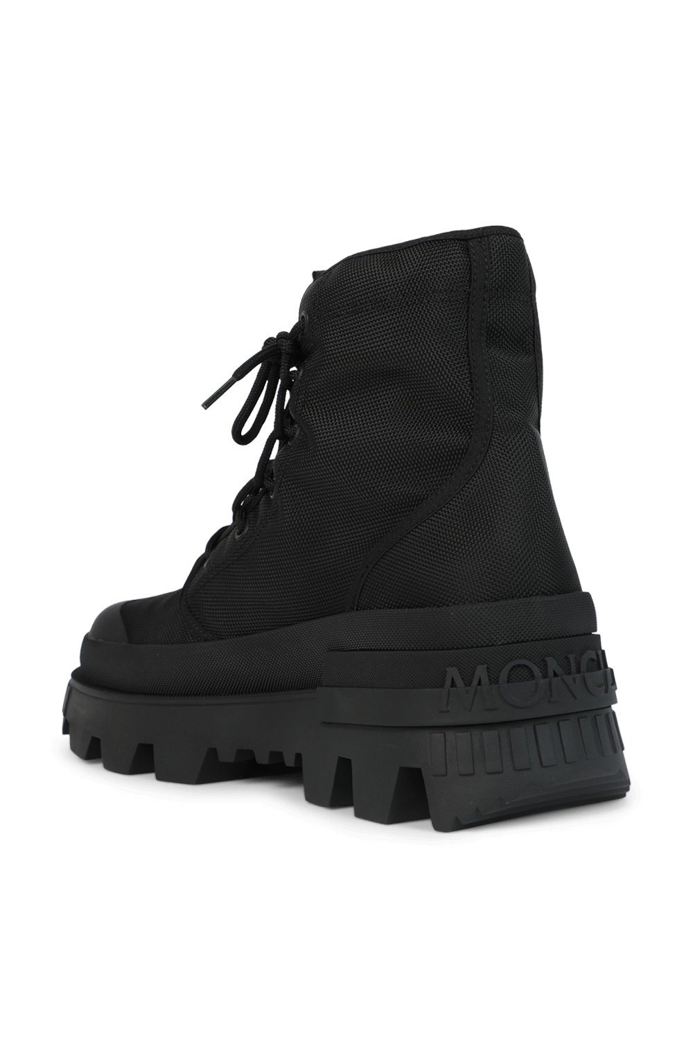 תמונה אחורית של מגפיים מקנבס עם שרוכים