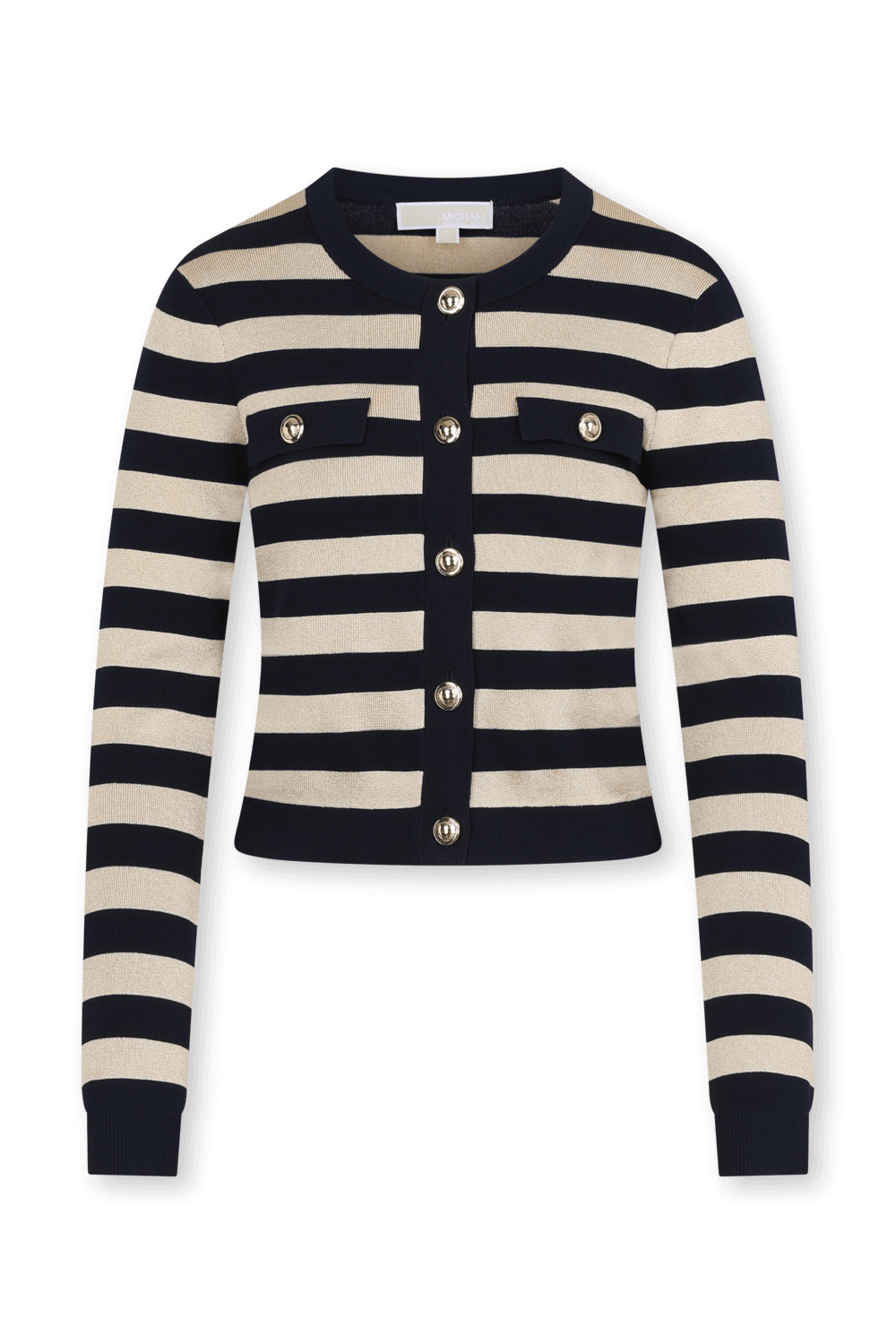 תמונה קידמית של קרדיגן פסים