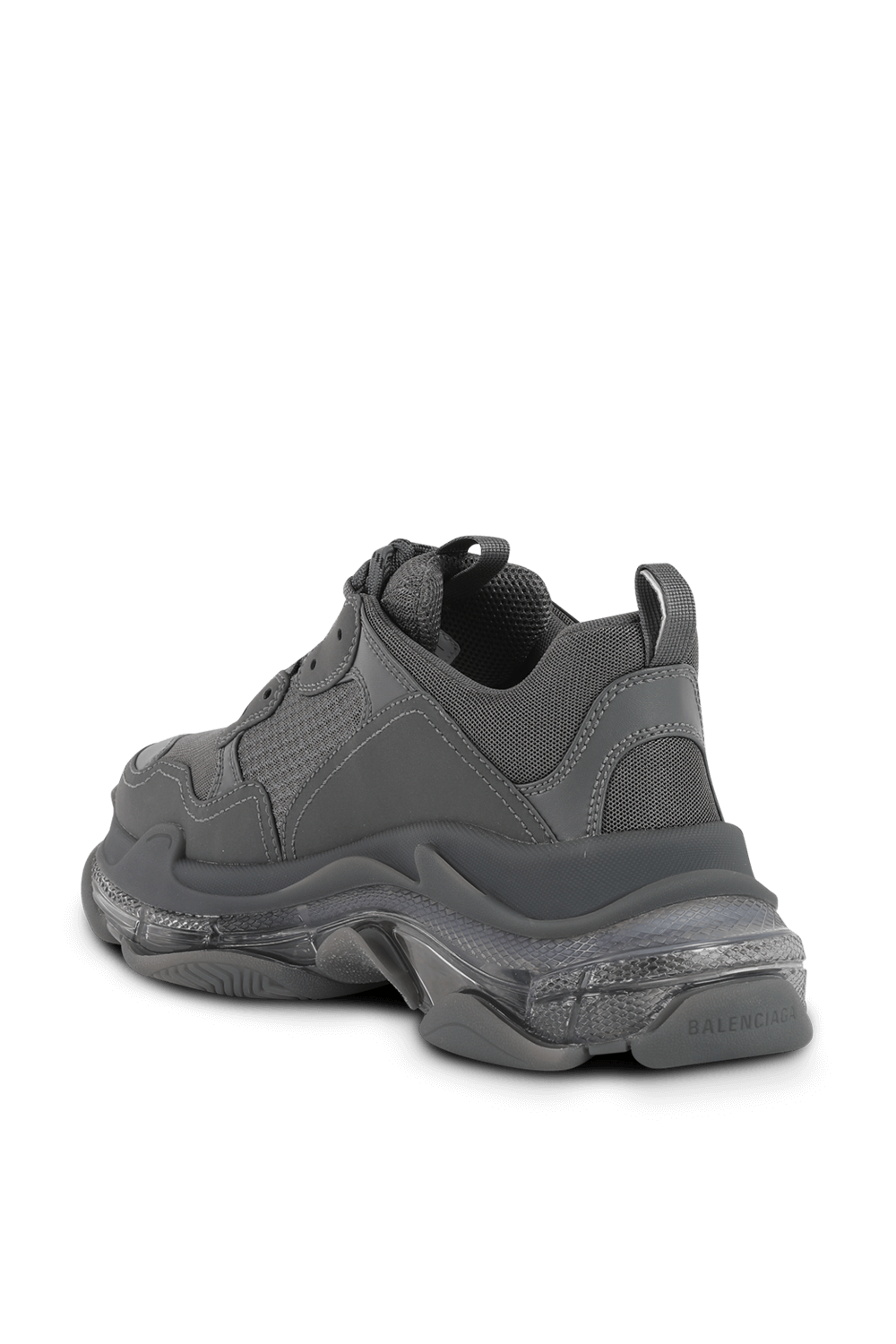 Triple S Clear Sole Sneaker in Grey BALENCIAGA
