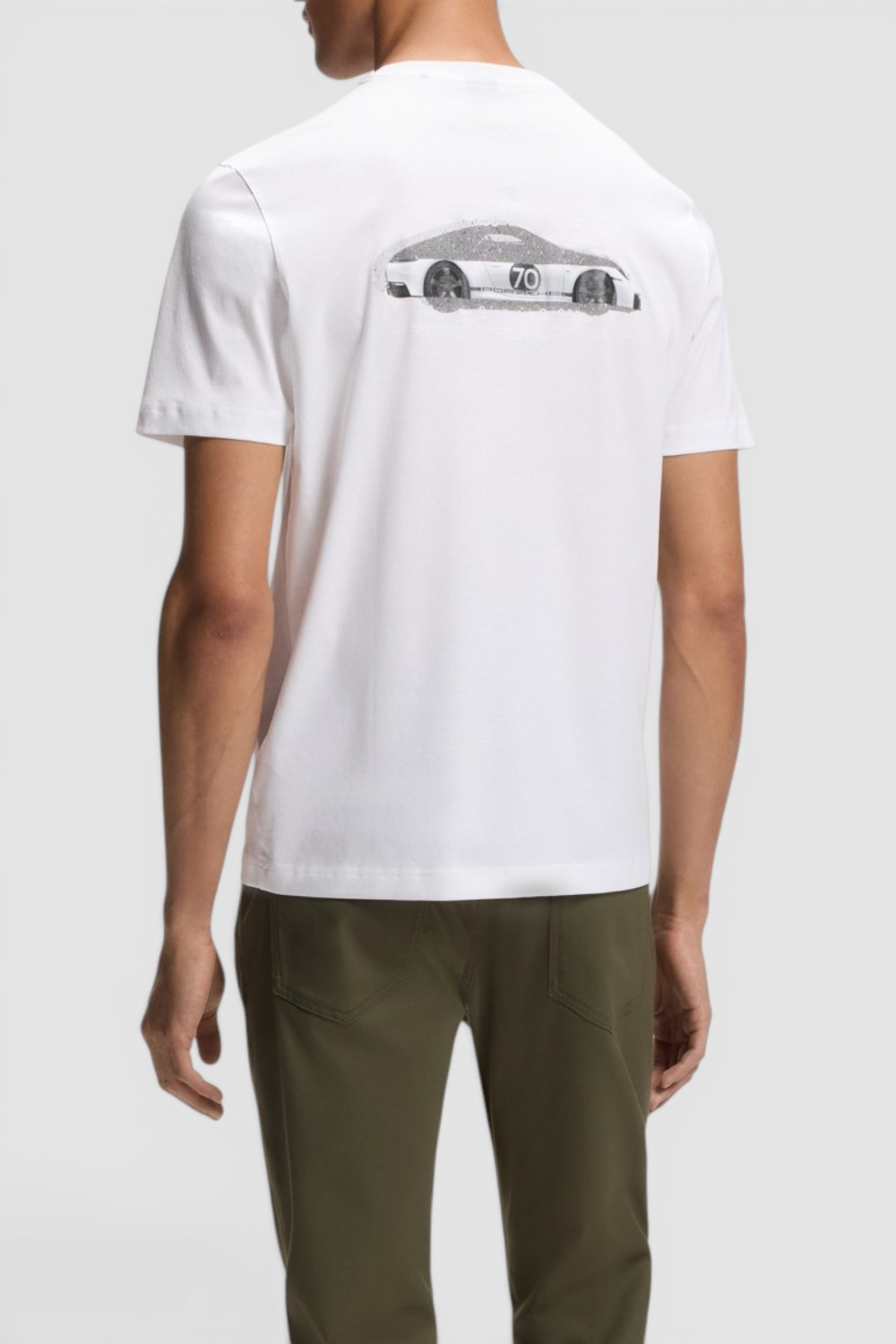 תמונת דוגמן אחורית של חולצת טי בוס X פורשה