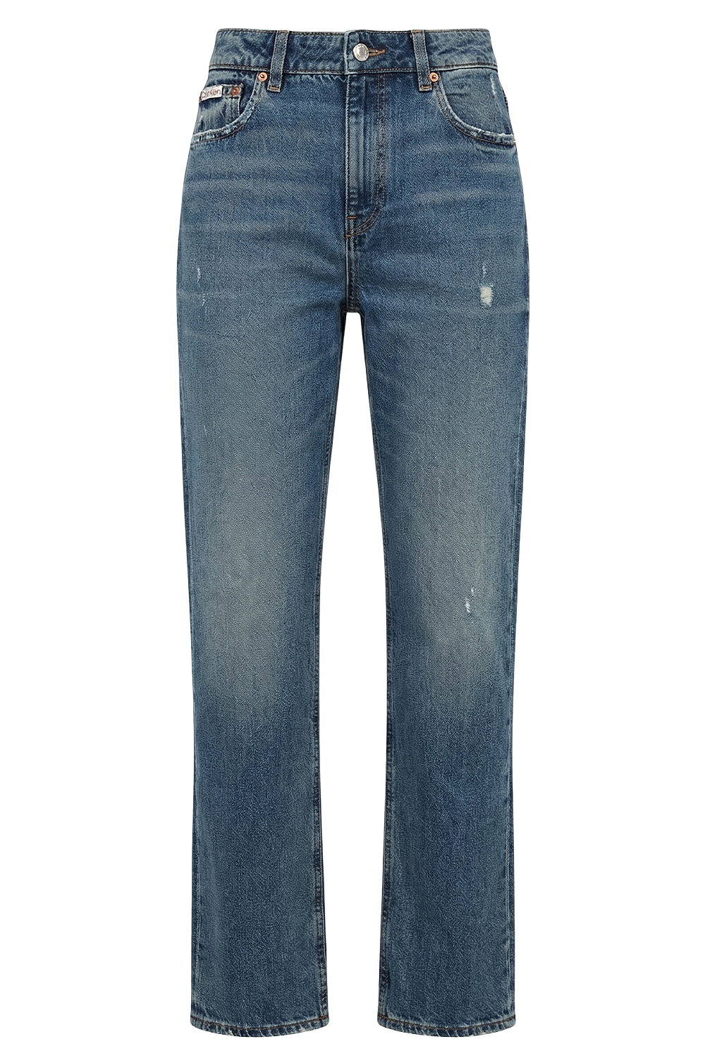 תמונה קידמית של מכנסי ג'ינס בגזרה ישרה