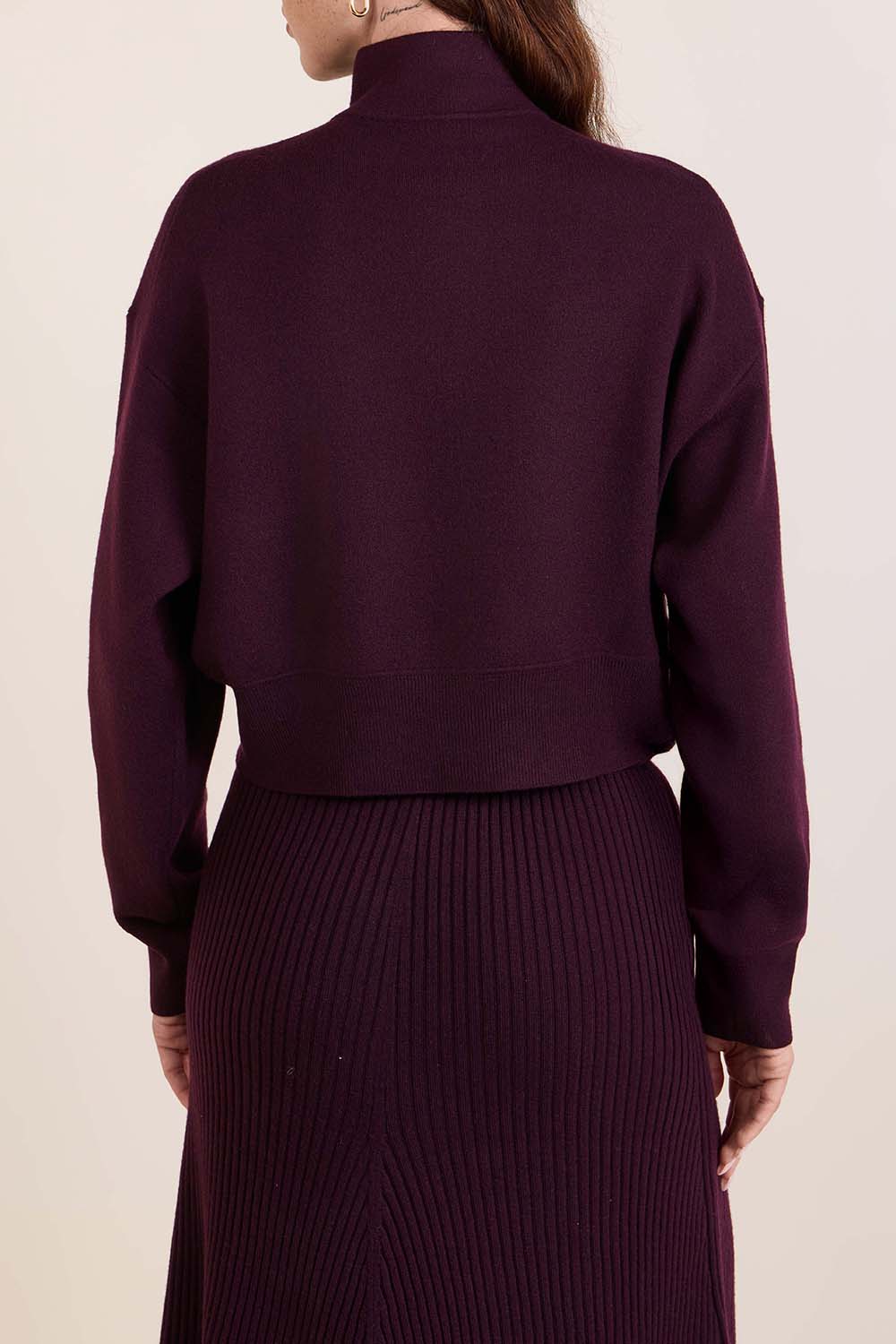 תמונת דוגמן אחורית של סריג צמר