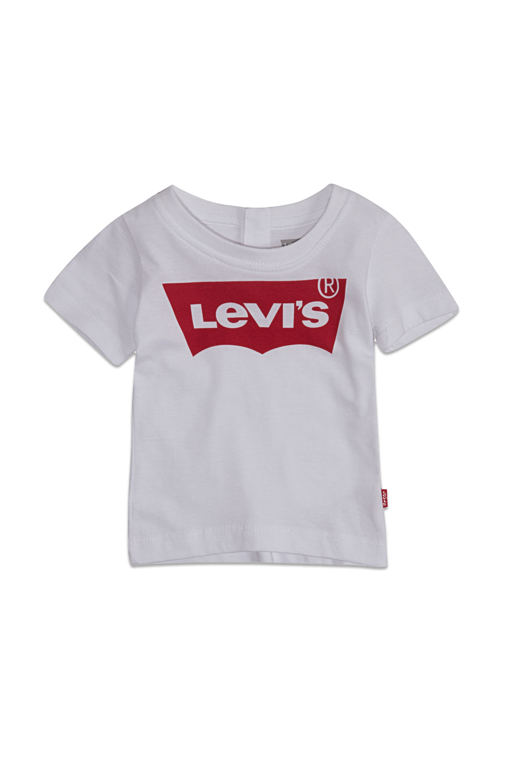 גילאי 12-24 חודשים חולצת טי בלבן עם לוגו אדום בחזית LEVI`S KIDS