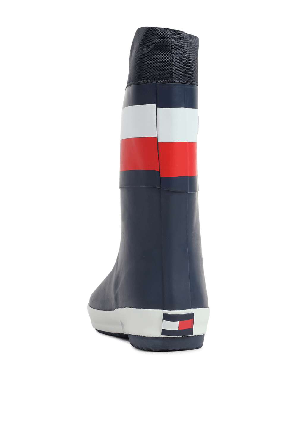 תמונה אחורית של מידות 24-34 מגפי גומי עם שרוך בצבע כחול