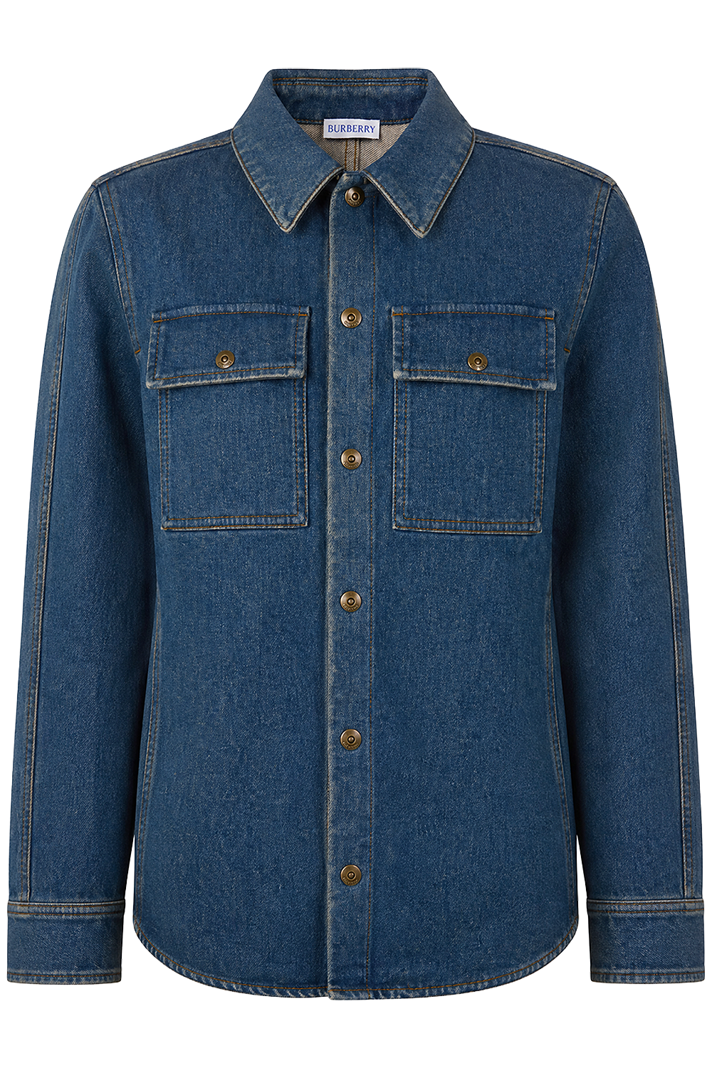 תמונה קידמית של חולצת ג'ינס מכופתרת