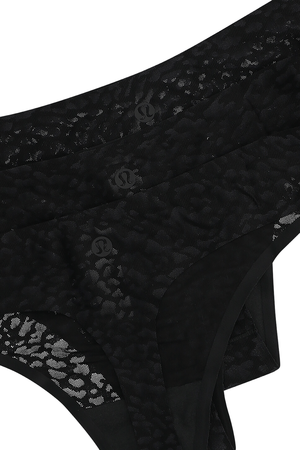 תמונה אחורית של Inviswear Mid Rise Thong Lace 3 pack