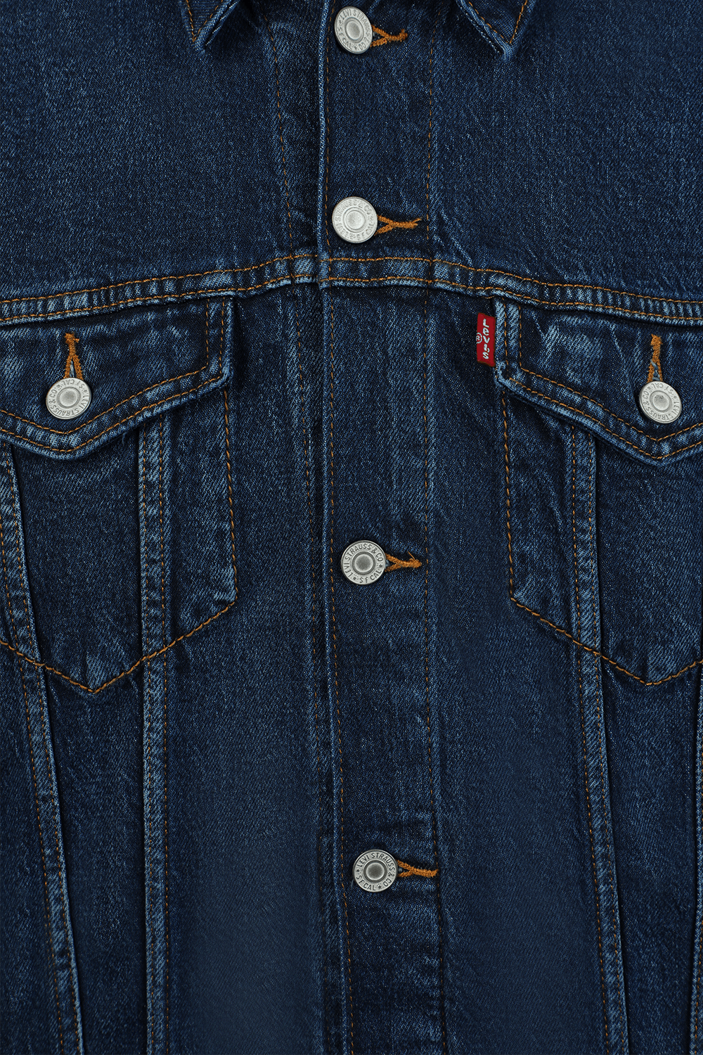 תמונה אחורית של ז'קט ג'ינס כחול