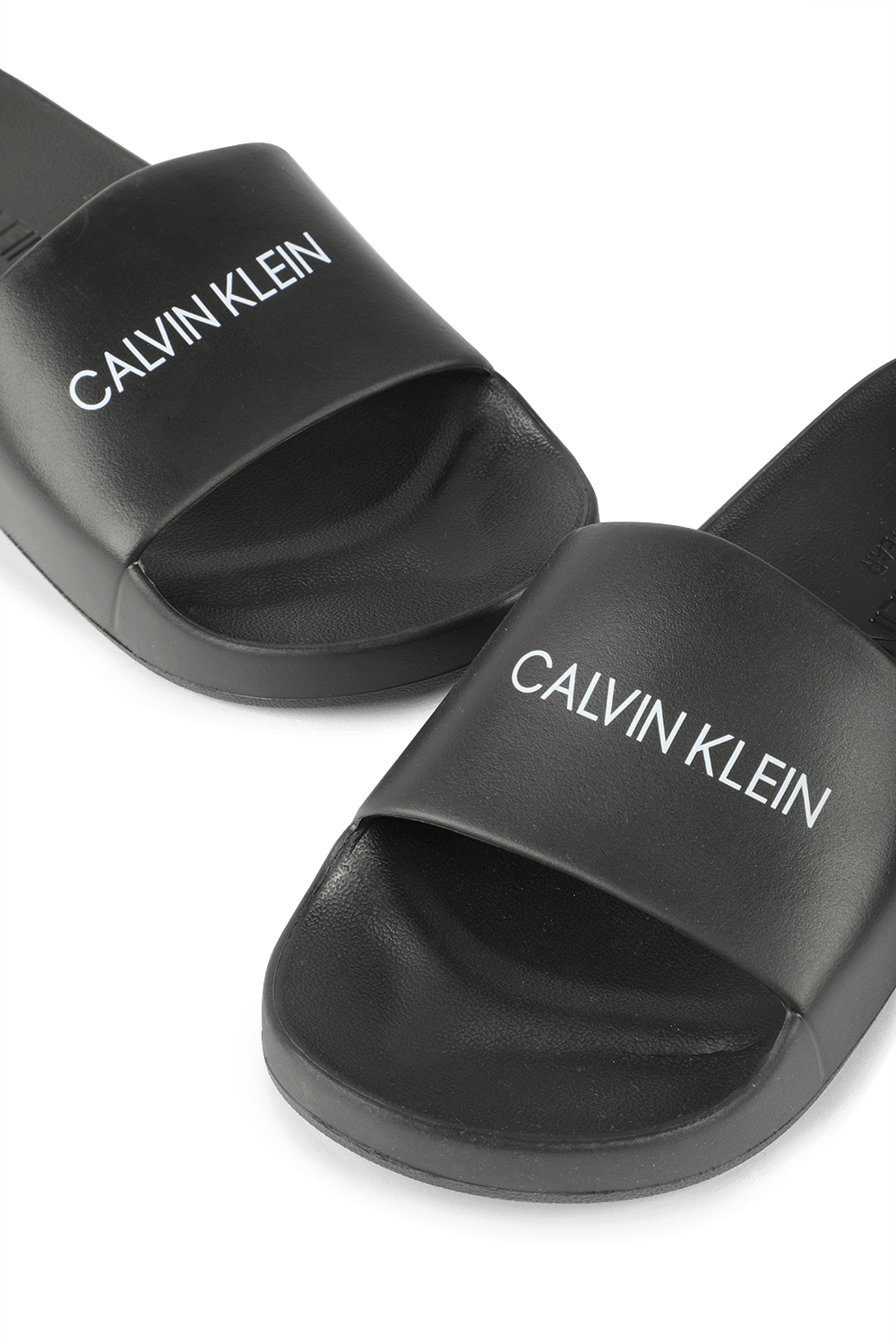 Branded Slides in Black CALVIN KLEIN