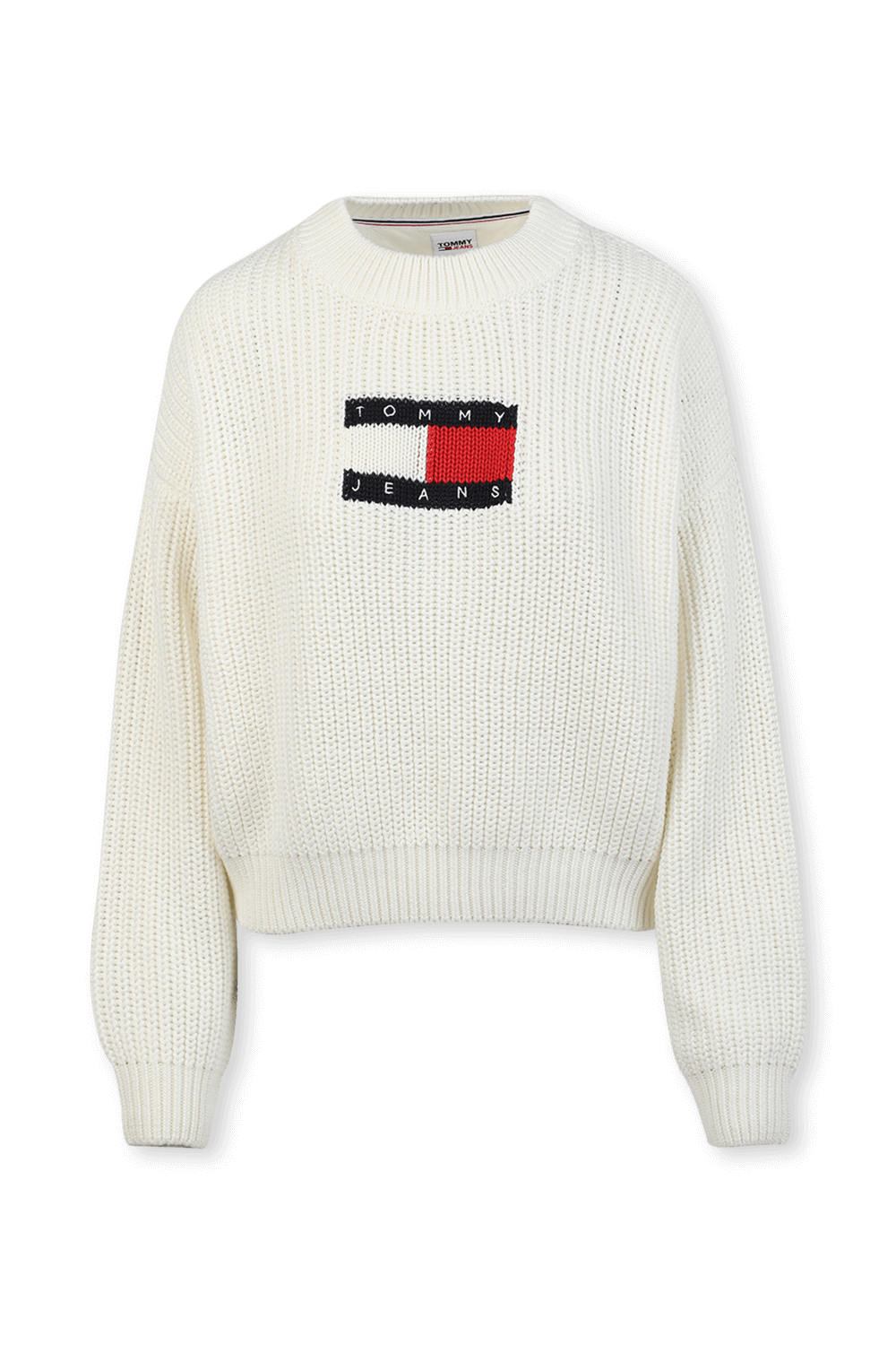 סוודר עם לוגו בצבע לבן image number null TOMMY HILFIGER