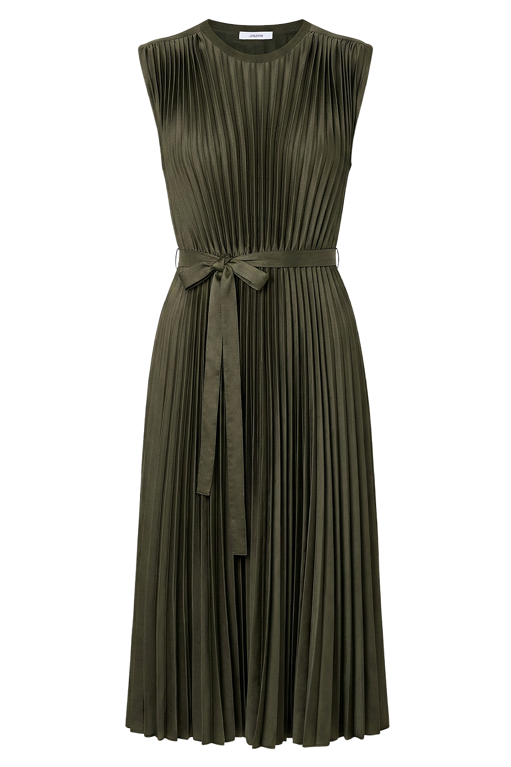 תמונה קידמית של שמלת מידי פליסה