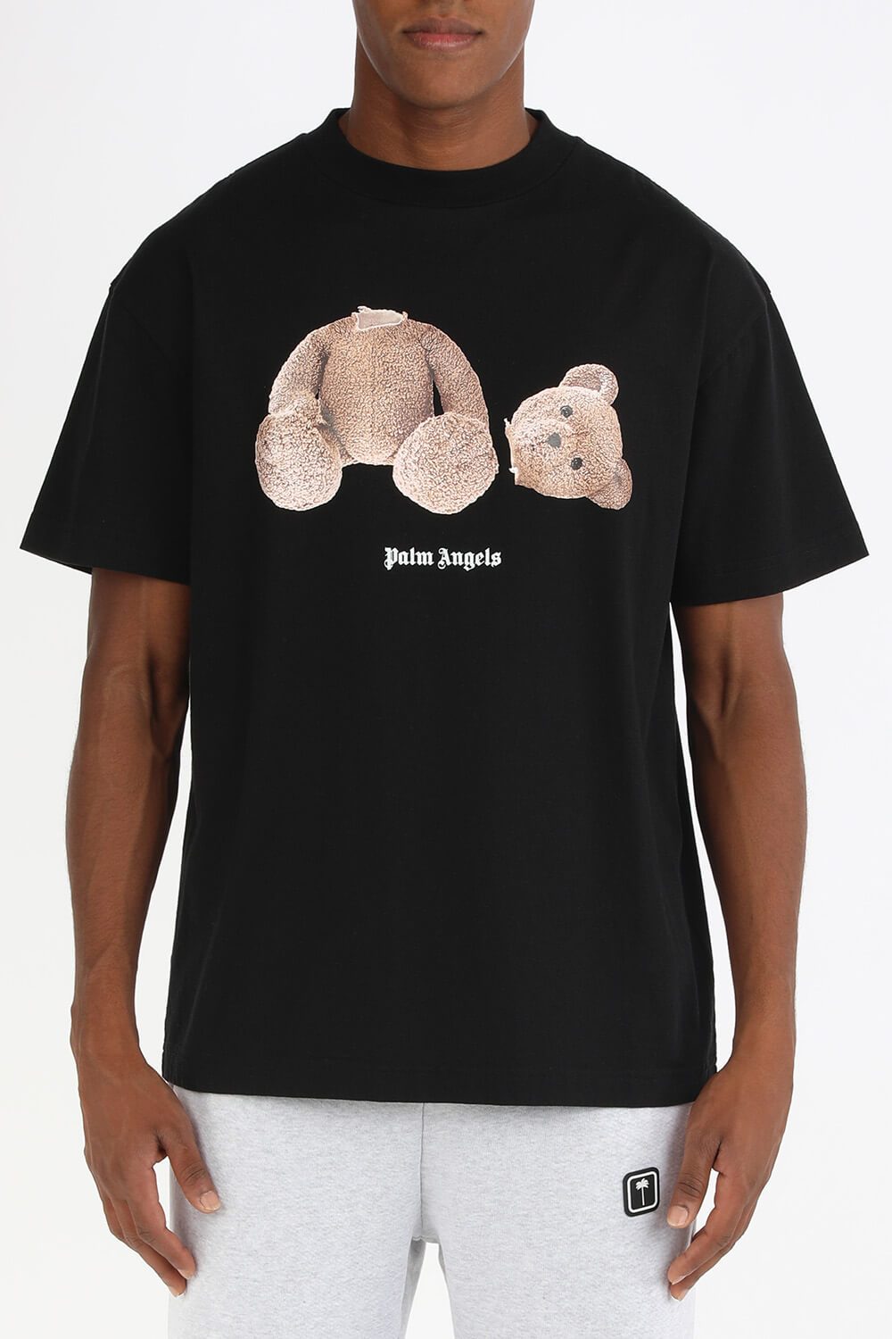 תמונת דוגמן קידמית של Bear Print Tshirt in Black