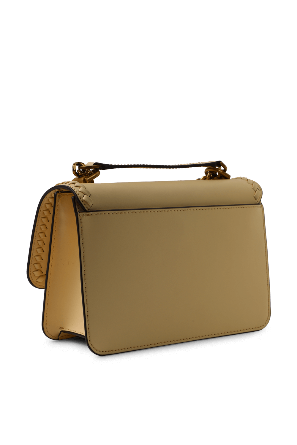 תמונה אחורית של תיק כתף הת'ר מעור בגודל לארג'